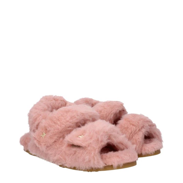 Max Mara ob1o1e1124 Eco Fur Sandals in Pink Size US 8.5 / IT 38.5 - 2 Thumbnail