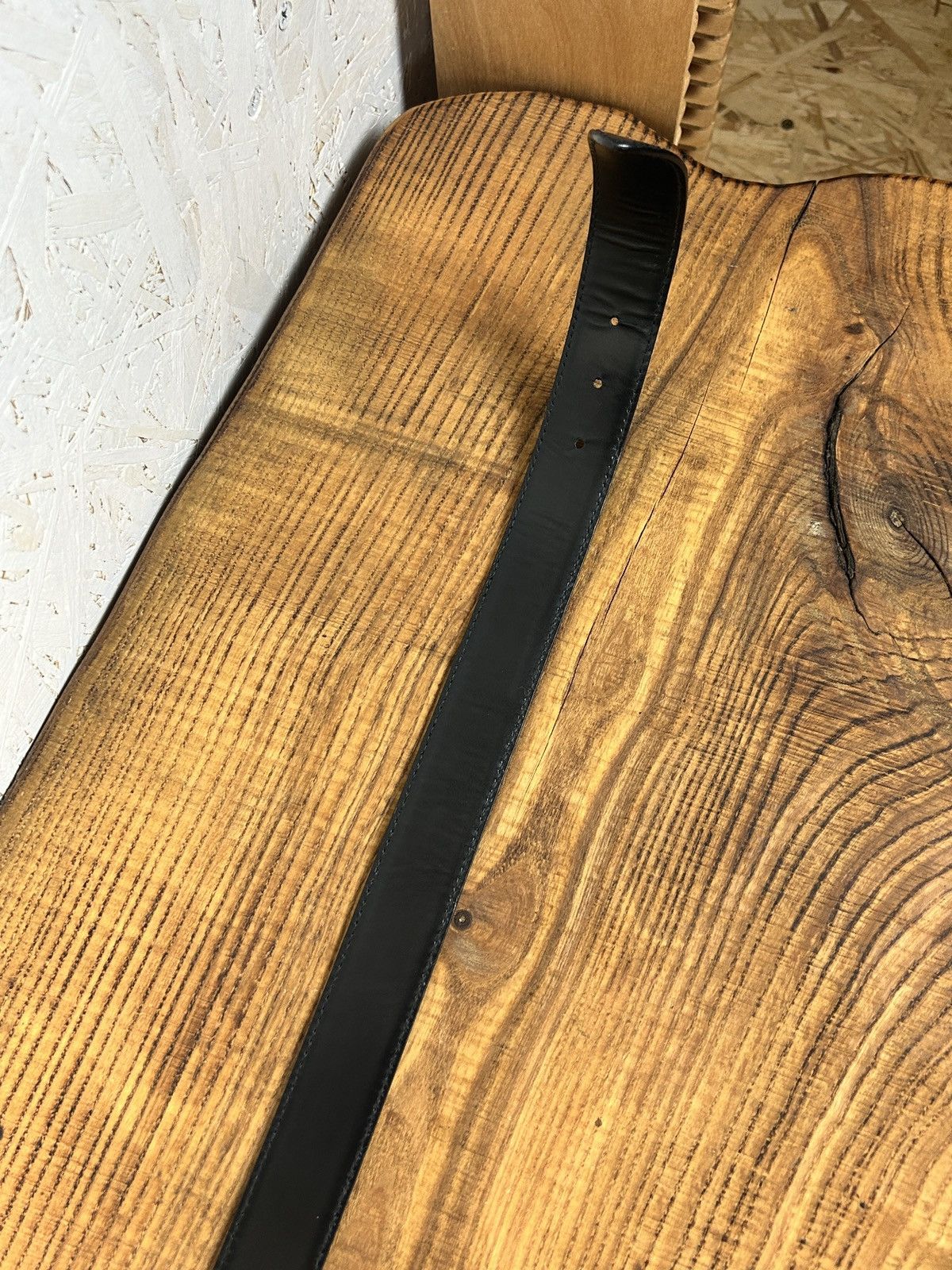 Gucci Vintage Gucci GG Black Leather Belt 106412-1476 Size 80/32 Size ONE SIZE - 6 Thumbnail