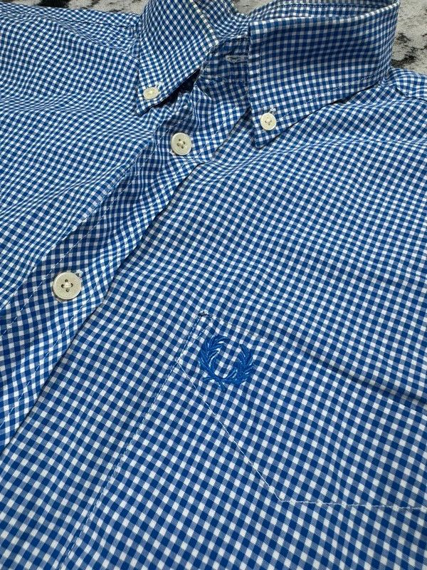 Fred Perry Fred Perry checkered shirt S logo blue Size US S / EU 44-46 / 1 - 4 Thumbnail
