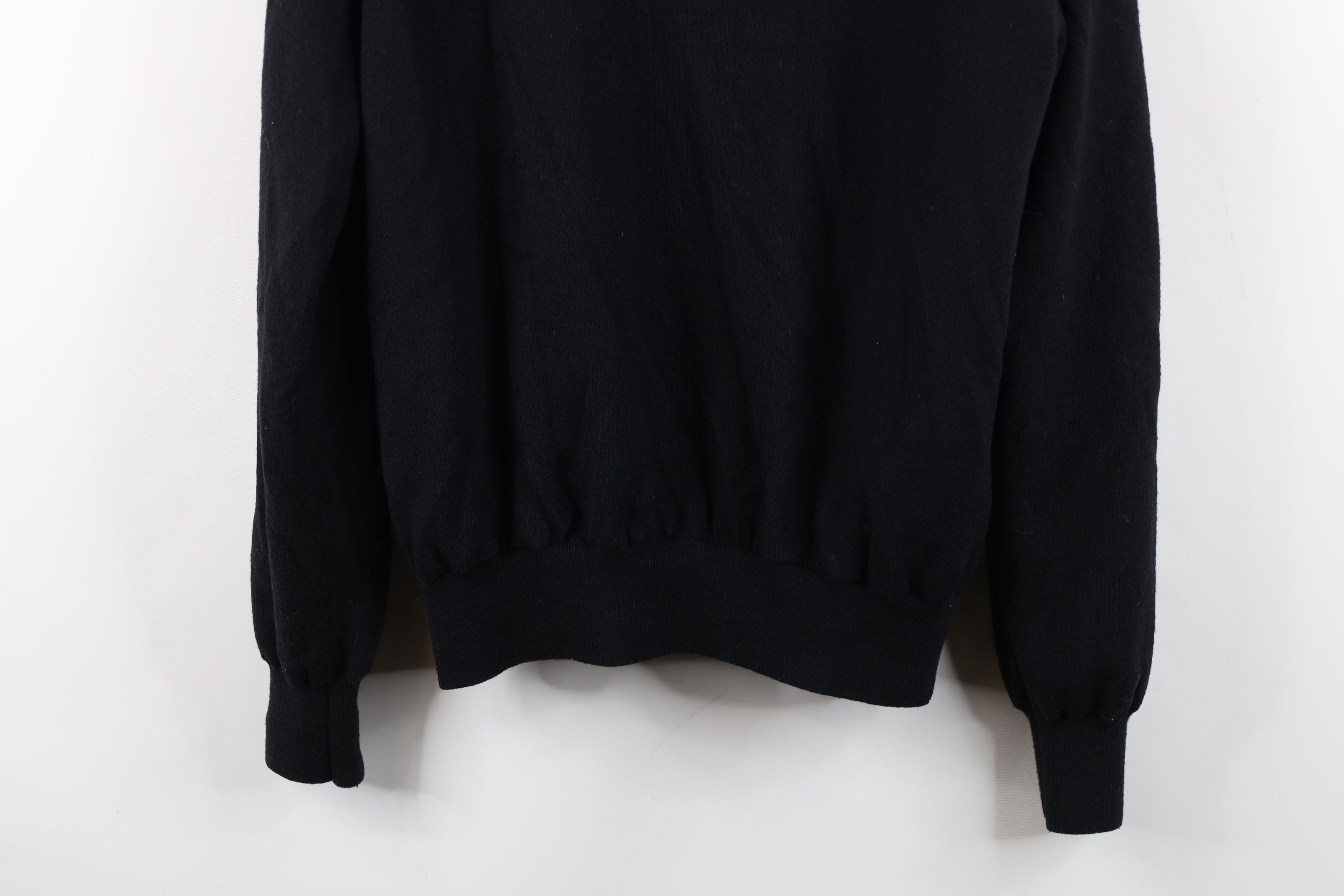 Vintage Vintage Blank Lined Wool Knit Half Zip Sweater Jacket Black Size US S / EU 44-46 / 1 - 3 Thumbnail