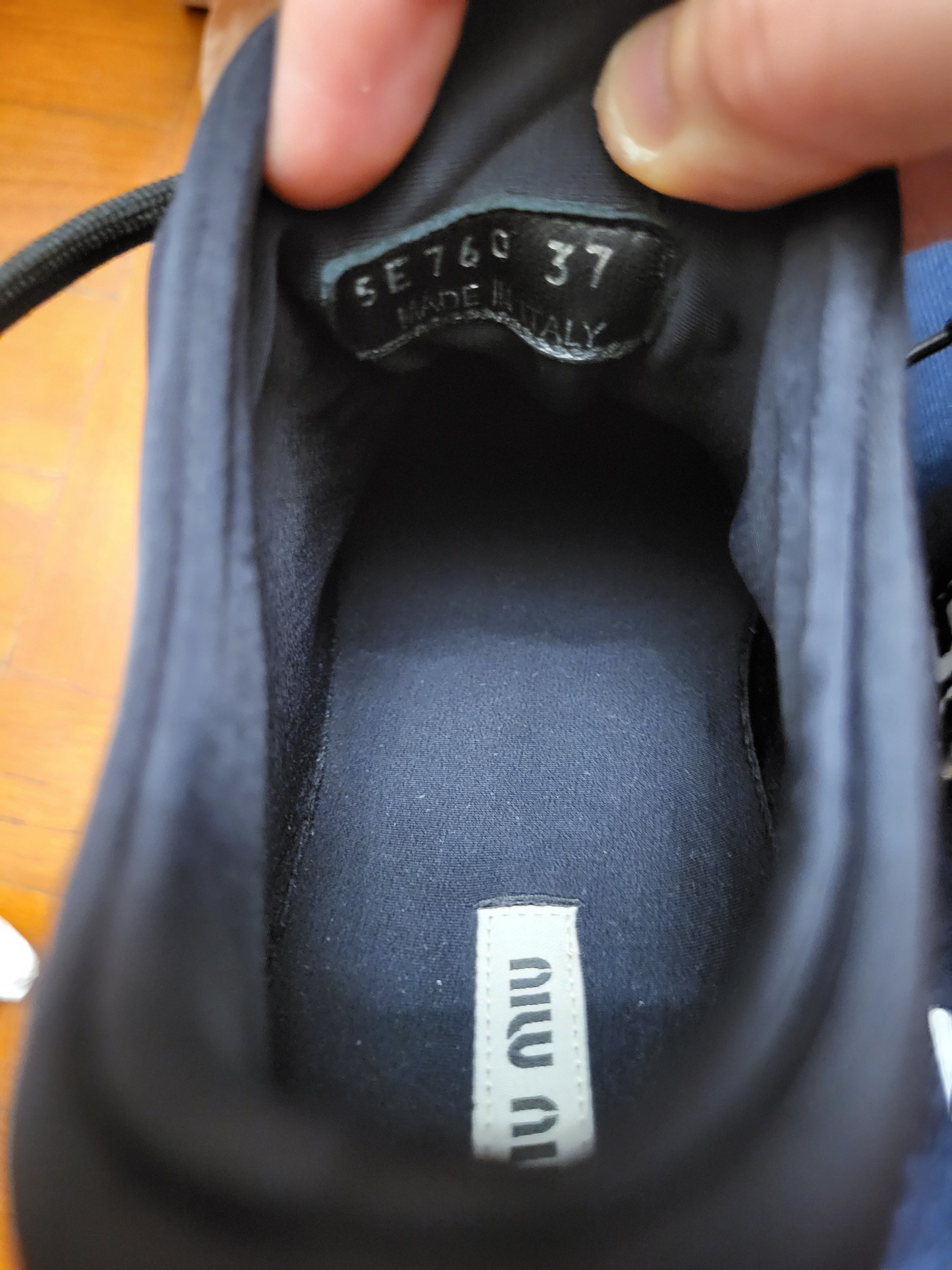Miu Miu Navy Blue Chunky Sole Sneakers EU37 - Women's Designer Shoes Size US 7 / IT 37 - 6 Thumbnail