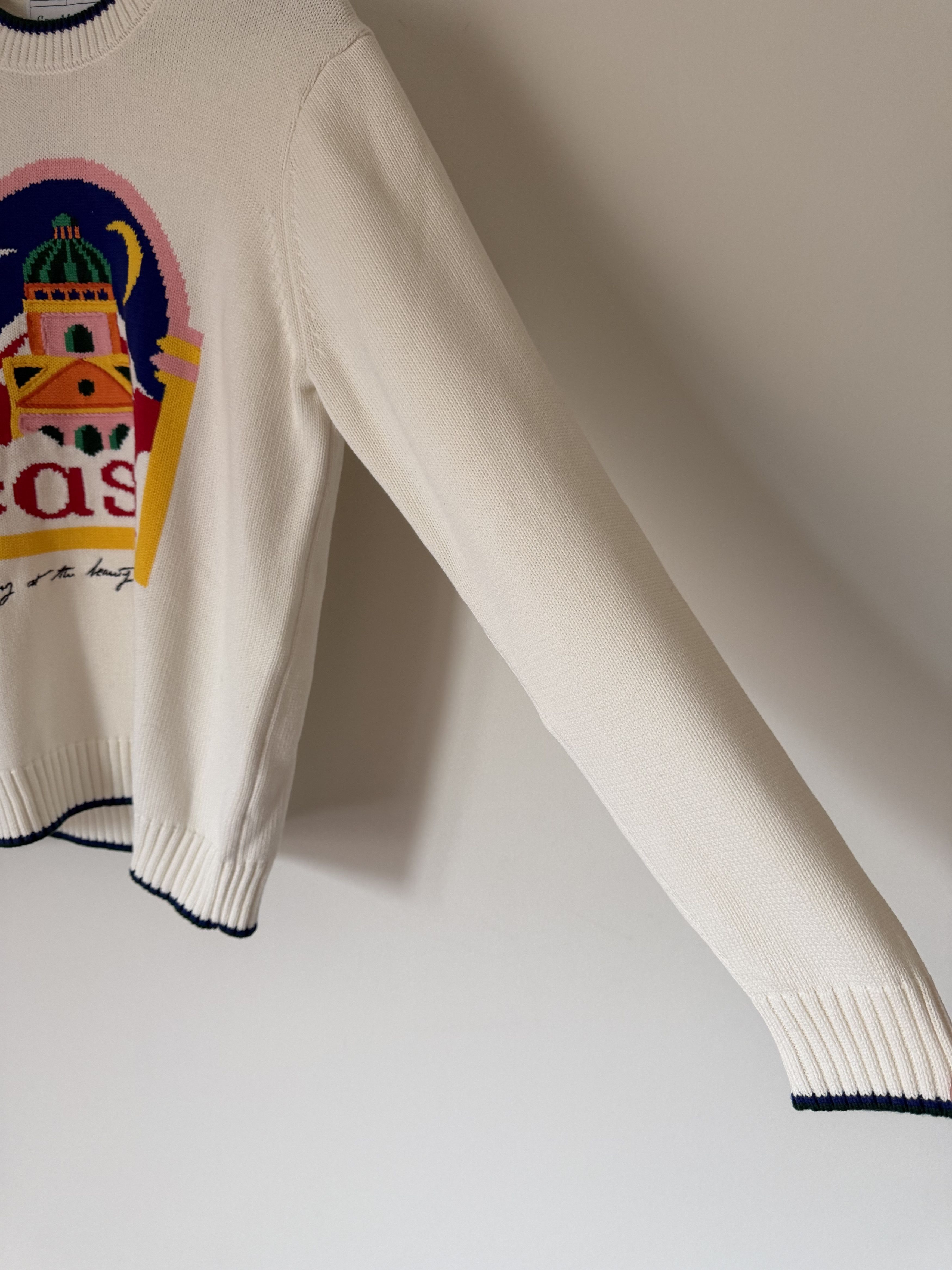 Casablanca Casablanca Casa Intarsia Sweater in White Size US M / EU 48-50 / 2 - 3 Thumbnail