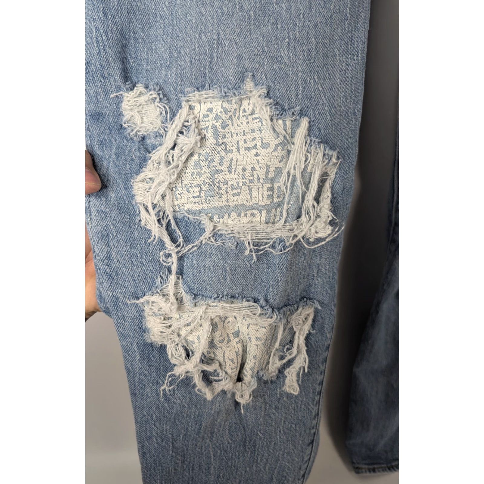 Levi's Levis Levi's 511 Jeans Slim Straight Blue 33x34 Regular Men's Denim Distressed 80s 90s Rock Workwear Size US 33 - 3 Thumbnail