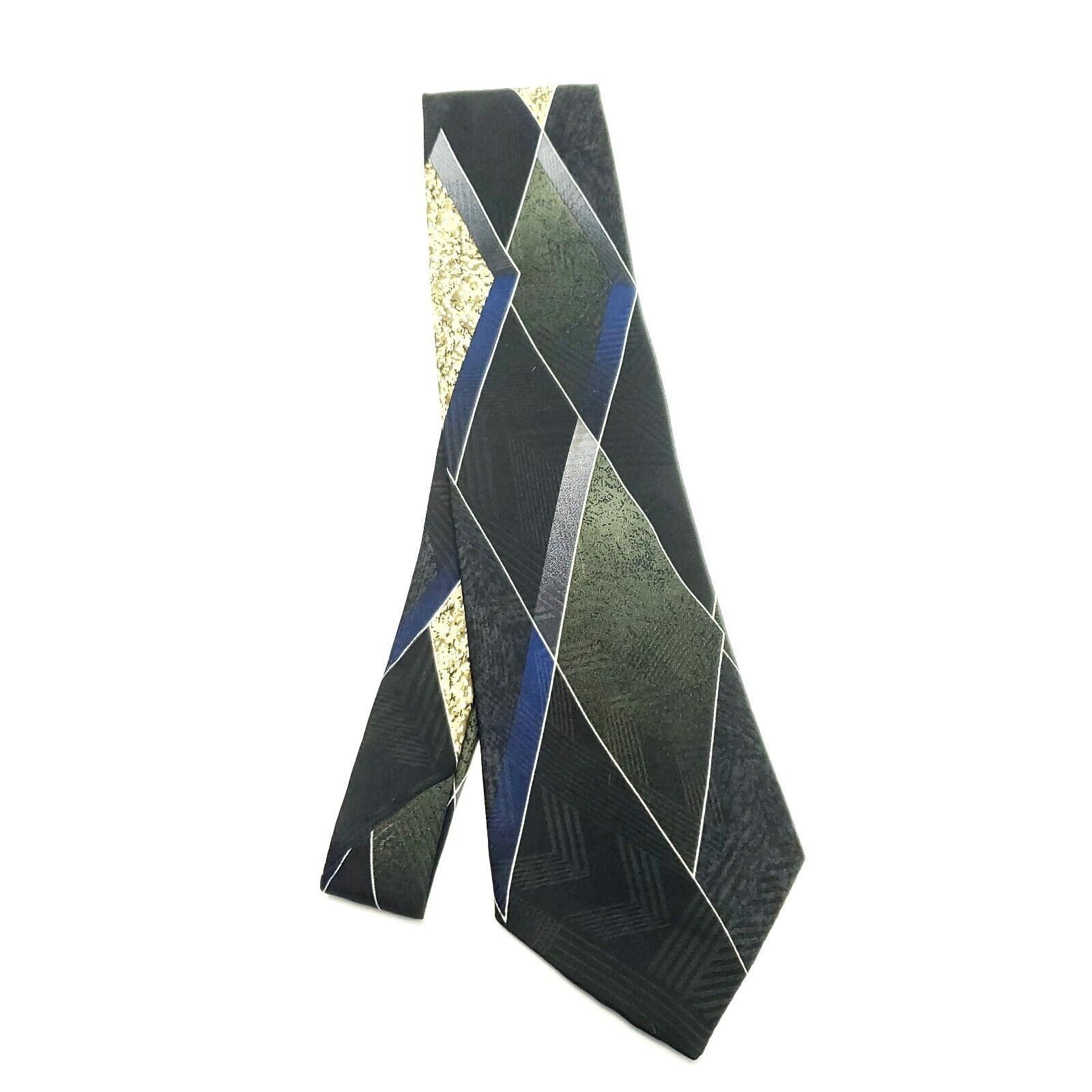 Towncraft Towncraft Silk Tie Woven Green Abstract Size ONE SIZE - 6 Thumbnail