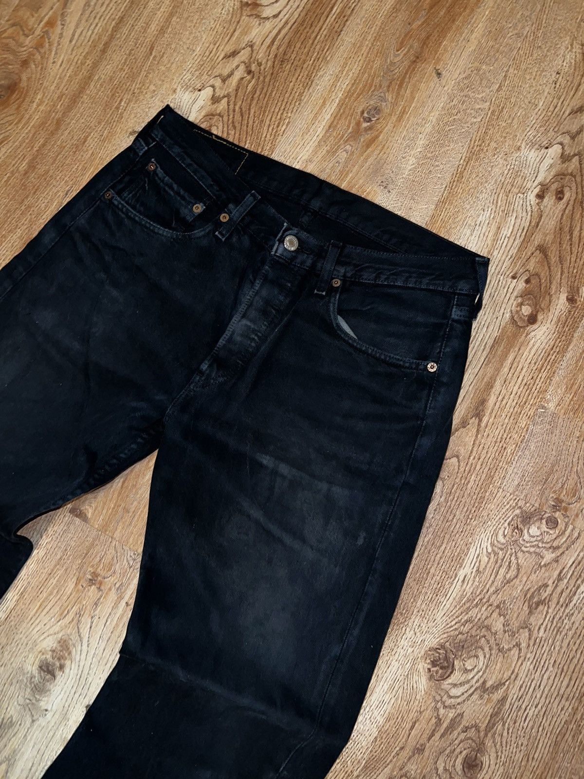 Levi's Vintage Clothing × Vintage Vintage Levis Strauss 501 black denim jeans 👖 Size US 32 / EU 48 - 12 Thumbnail