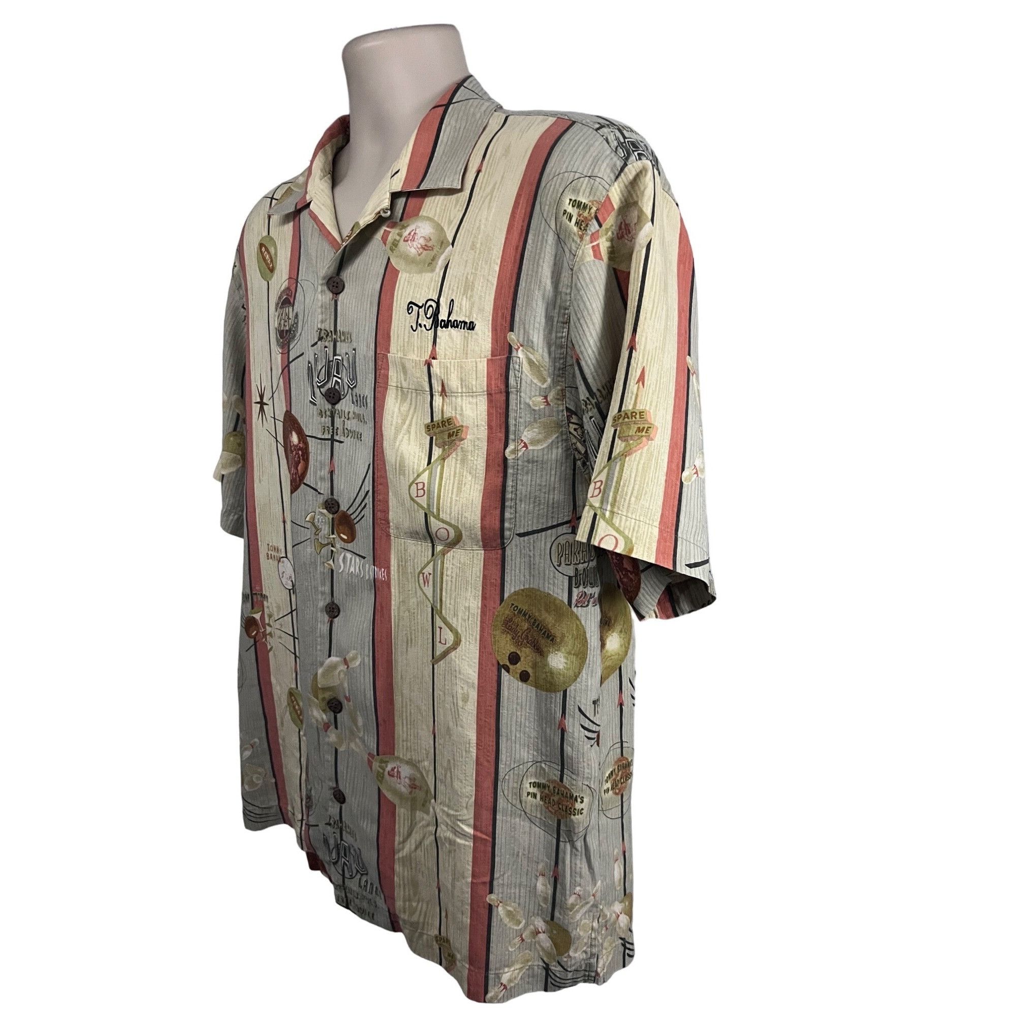 Tommy Bahama Tommy Bahama Retro Kitsche Silk Button Up Vintage Bowling Sh Size US M / EU 48-50 / 2 - 2 Thumbnail
