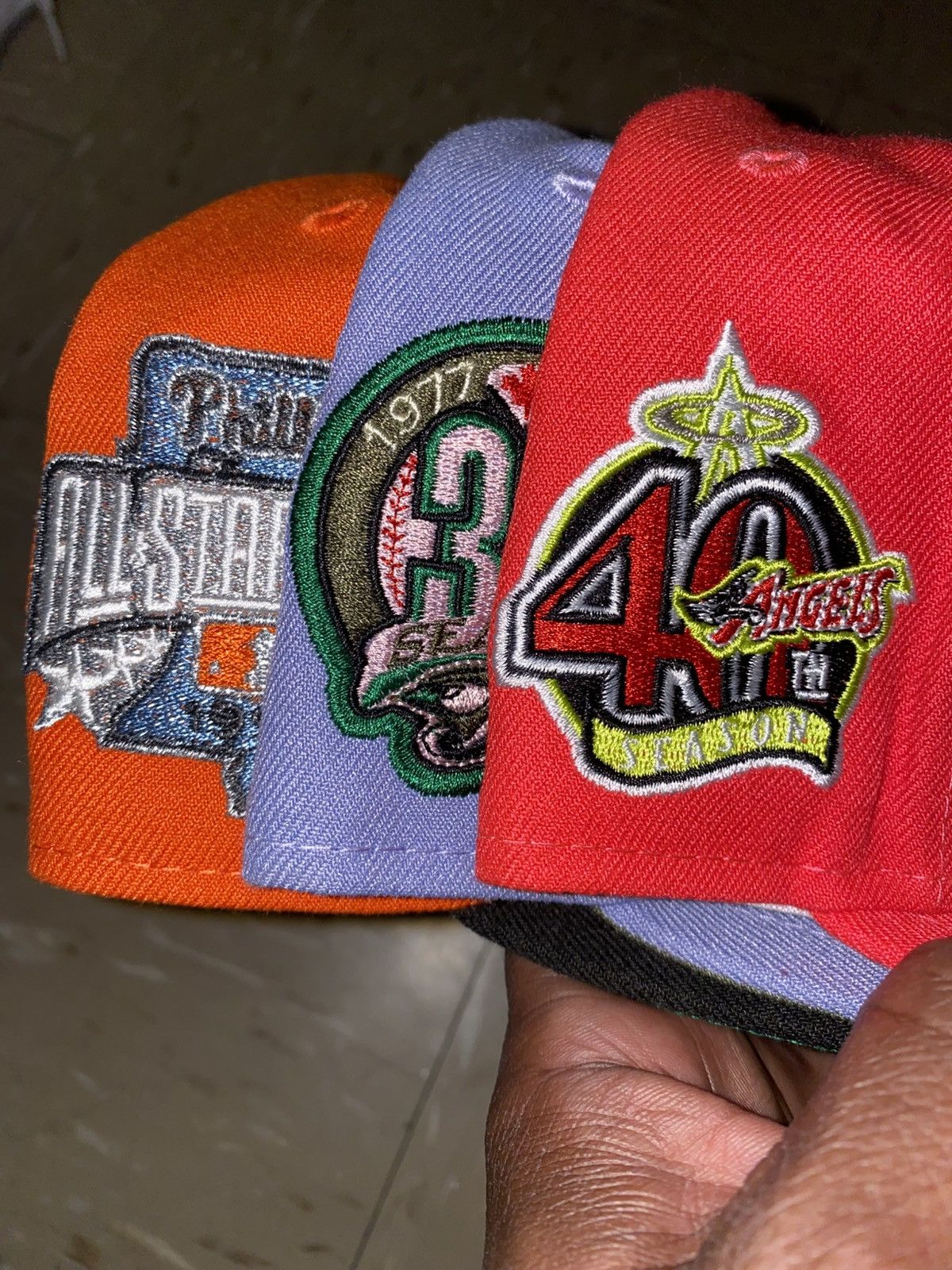New Era NEW ERA 3 HATS / PHILLIES SZ 3/8/ BLUE JAY3/8 / ANGELS 3/8 Size ONE SIZE - 3 Thumbnail