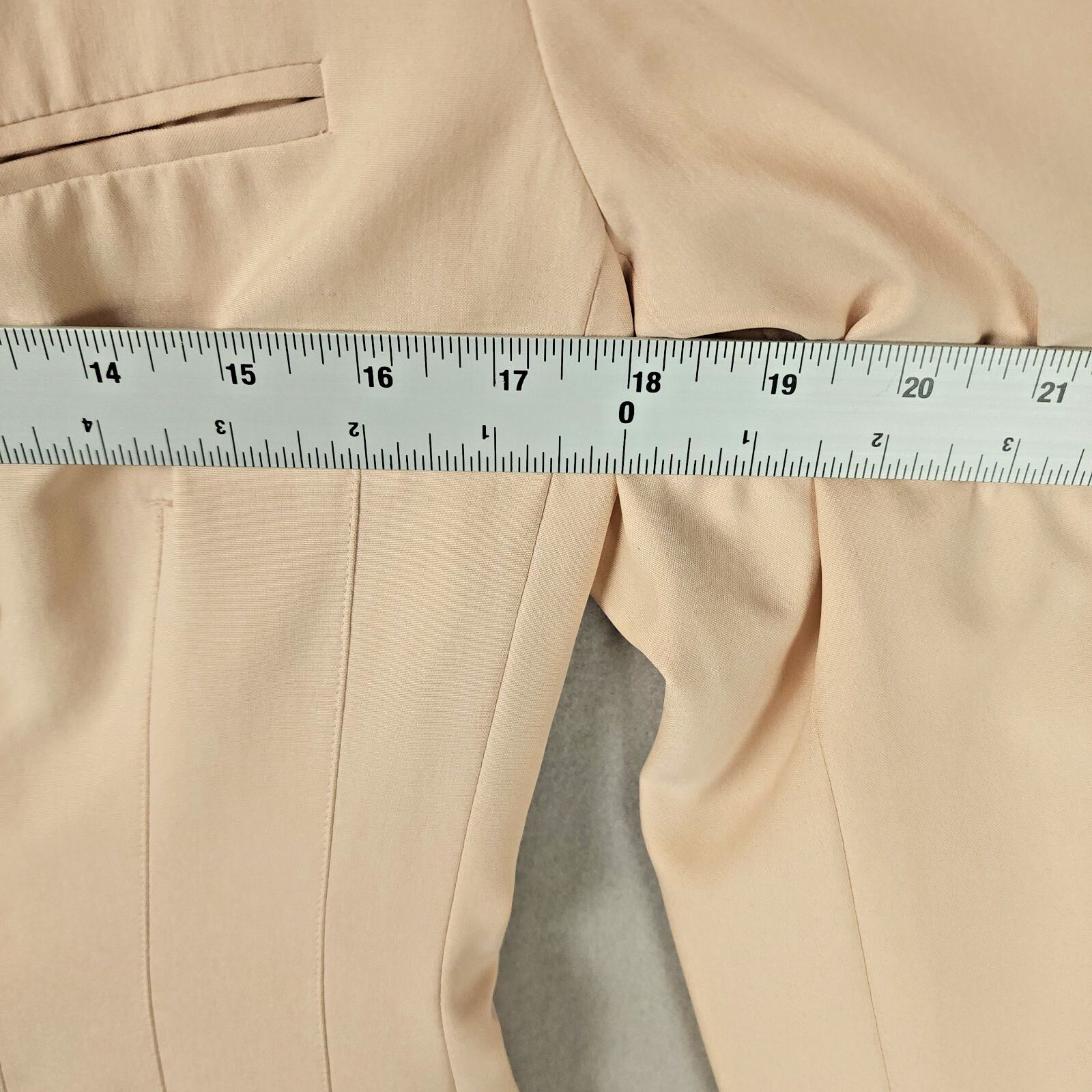 Anne Klein Anne Klein II Petites Blazer 100% Silk - Pink Cream - 10P Size L / US 10 / IT 46 - 6 Thumbnail