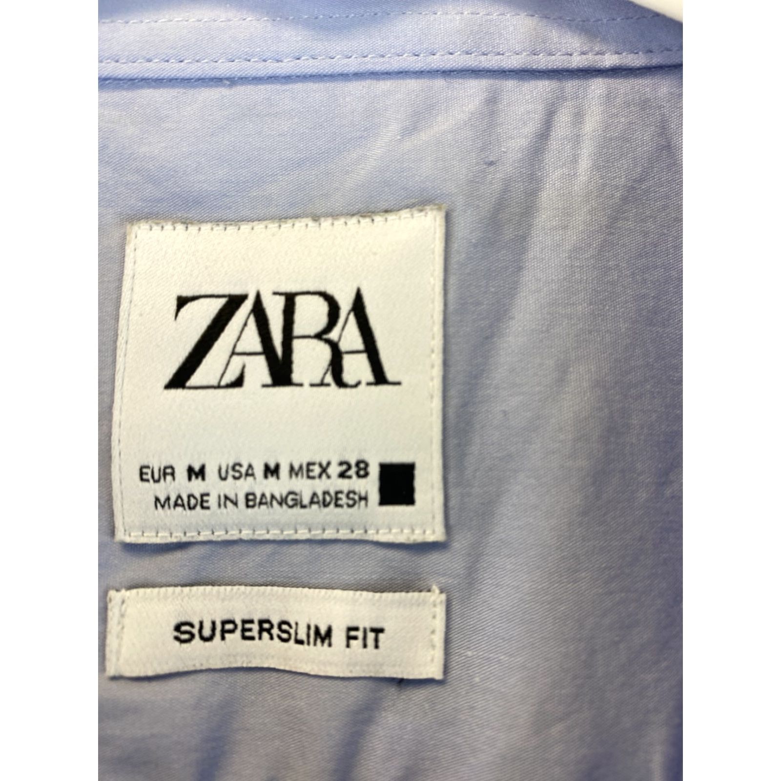 Zara Zara Man Slim Fit Long Sleeve Button-Up Shirt Men's Medium Blue Casual Cotton Size US M / EU 48-50 / 2 - 4 Thumbnail