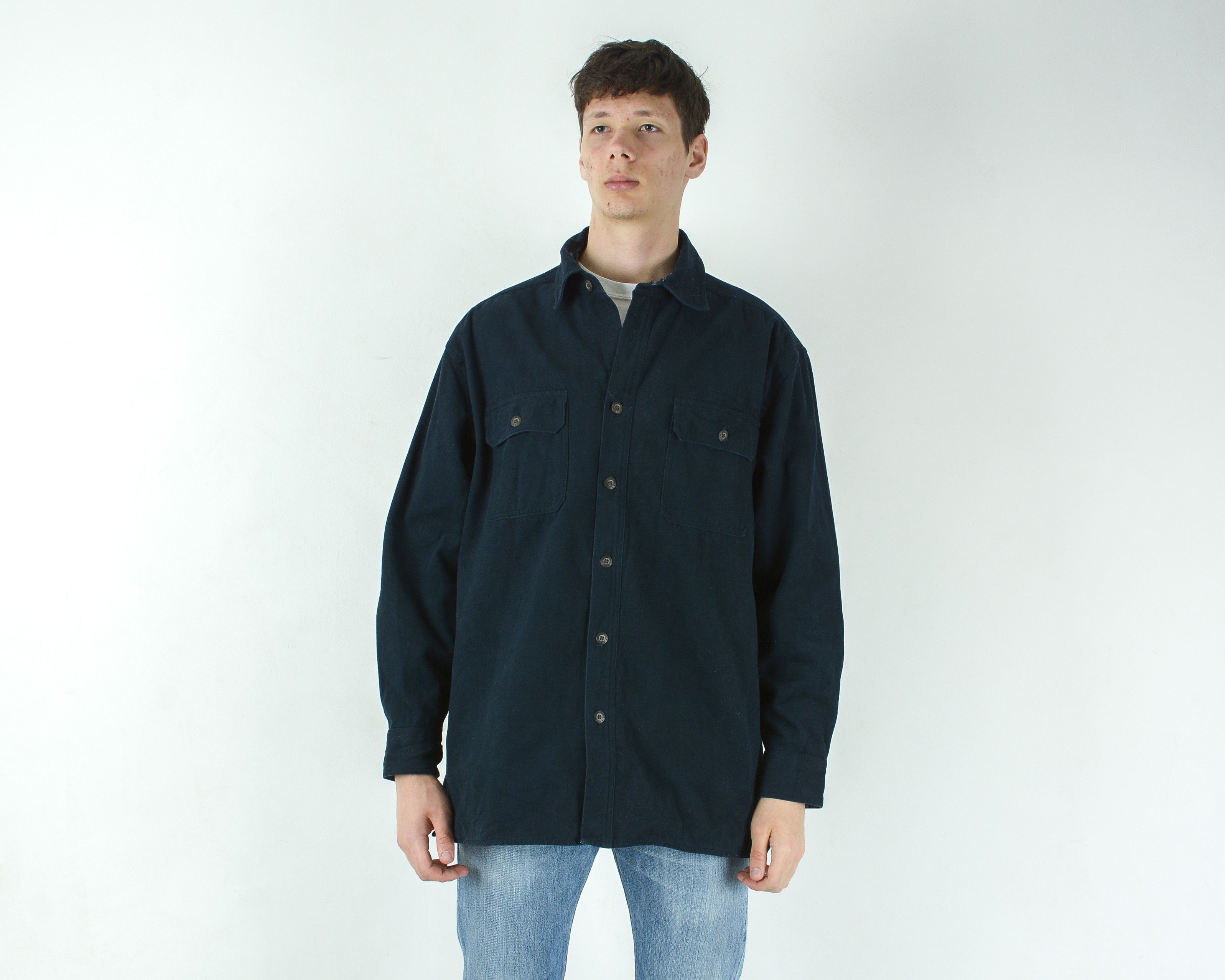 Levi's Men Casual Shirt Moleskin Oxford Chamois Jacket Western Size US XL / EU 56 / 4 - 1 Thumbnail