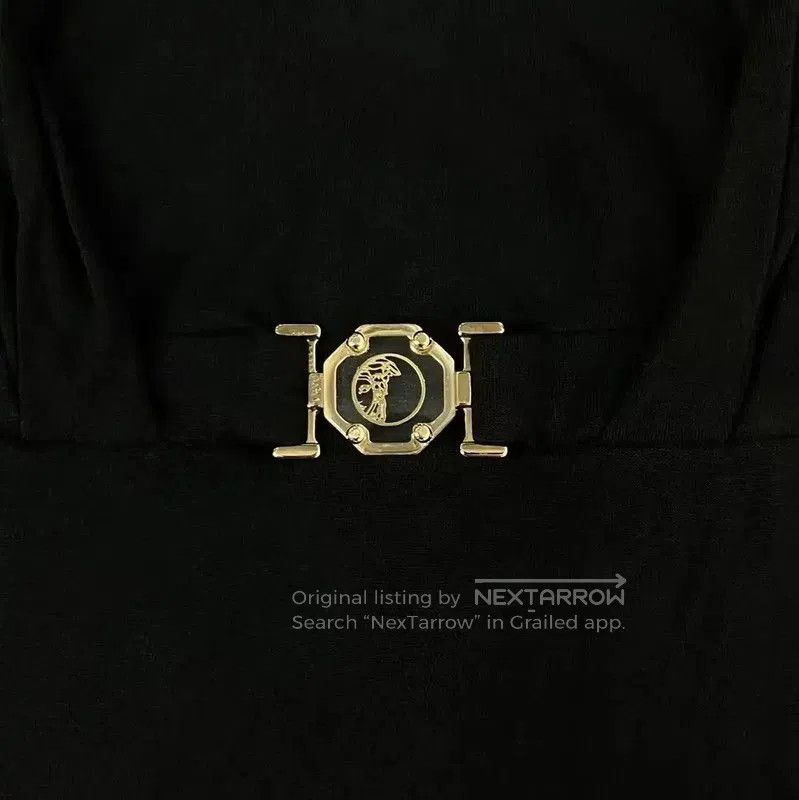 Versace Versace Black Short Sleeve Crop Top . Size L / US 10 / IT 46 - 3 Thumbnail