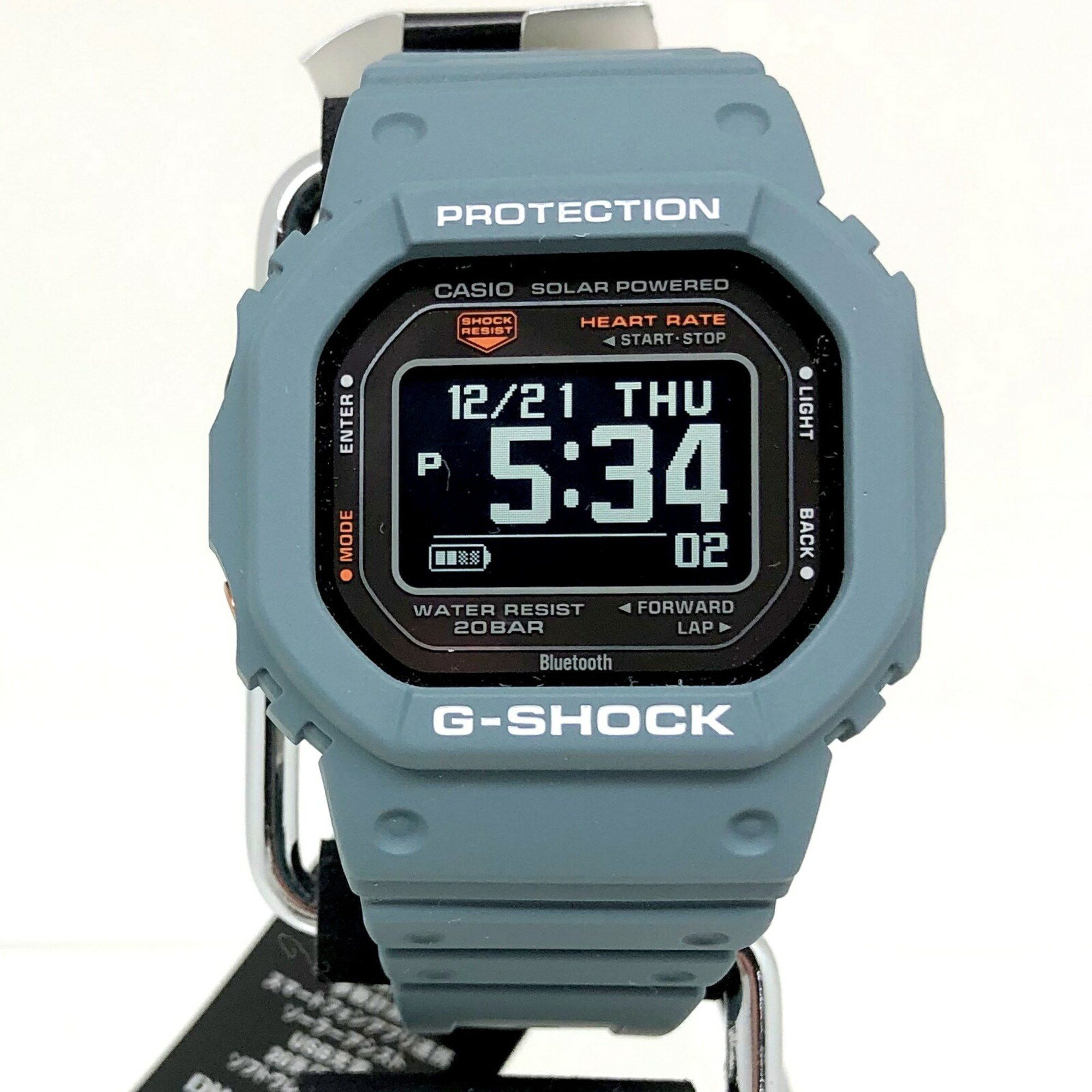 image of Casio G-Shock Watch Dw-H5600-2Jr G-Squad G Squad Sports Line Digital Solar Charging Black Blue It9O