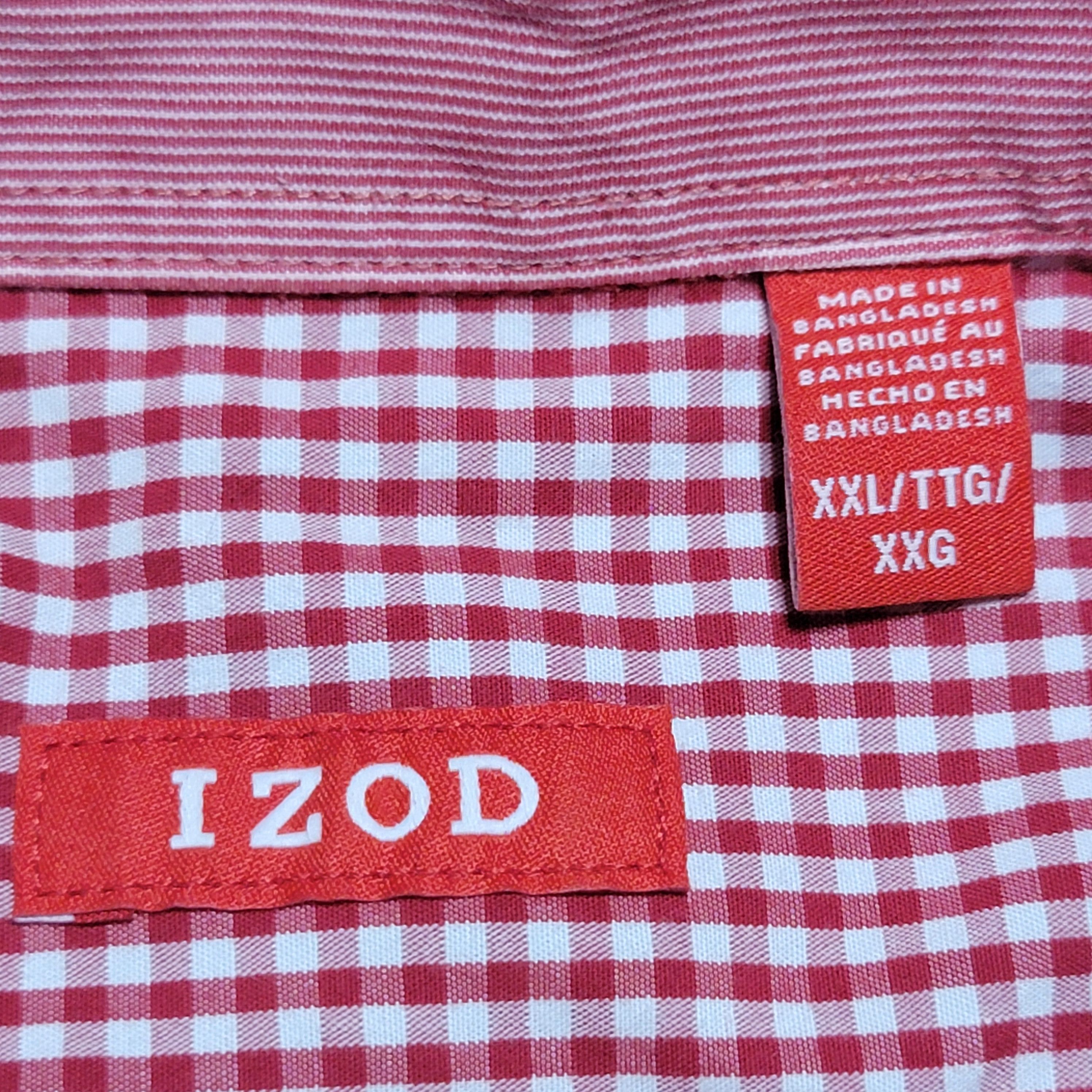 Izod IZOD Full Button LS Tiny Red & White Squares - Size XXL Size US XXL / EU 58 / 5 - 5 Thumbnail
