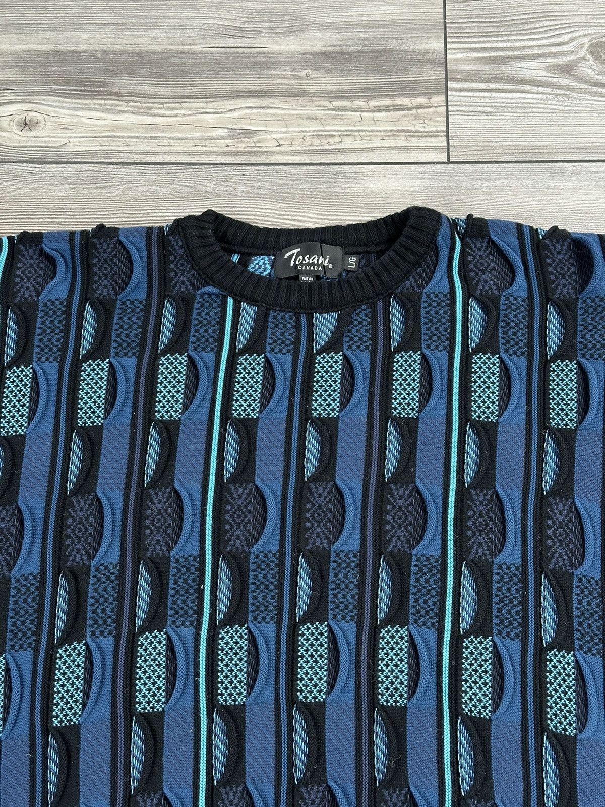 Vintage Vintage 90’s Tosani Lightweight 3D Knit Sweater Size US L / EU 52-54 / 3 - 2 Thumbnail