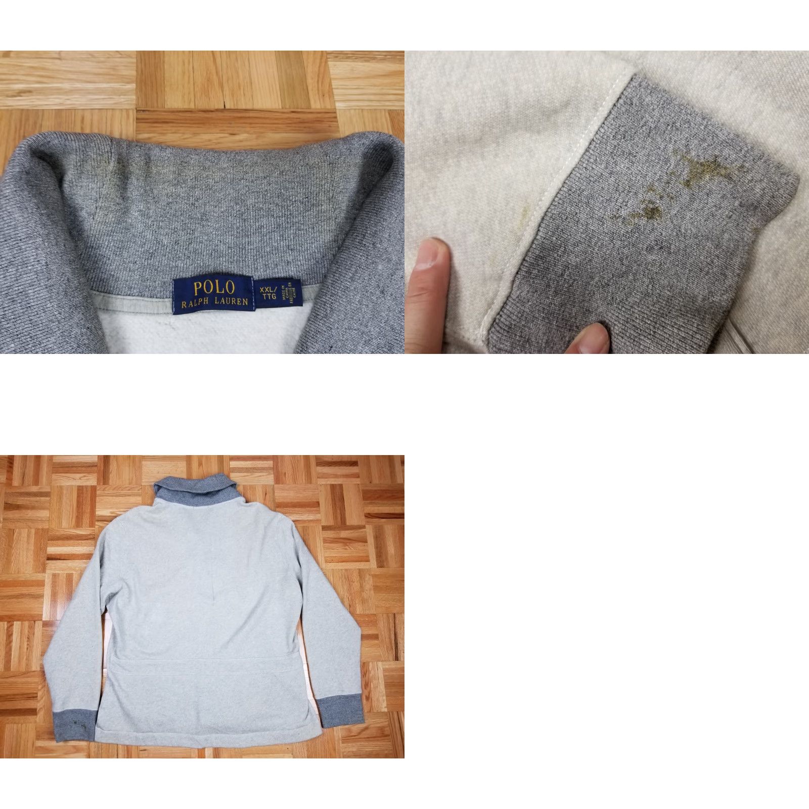 Ralph Lauren VINTAGE Ralph Lauren Polo SHAWL COLLAR COTTON CARDIGAN SHIRT 2 TONES SZ XXLARGE Mens BLACK Cardigan 30-28-26-22-30 INCH Size US L / EU 52-54 / 3 - 8 Thumbnail