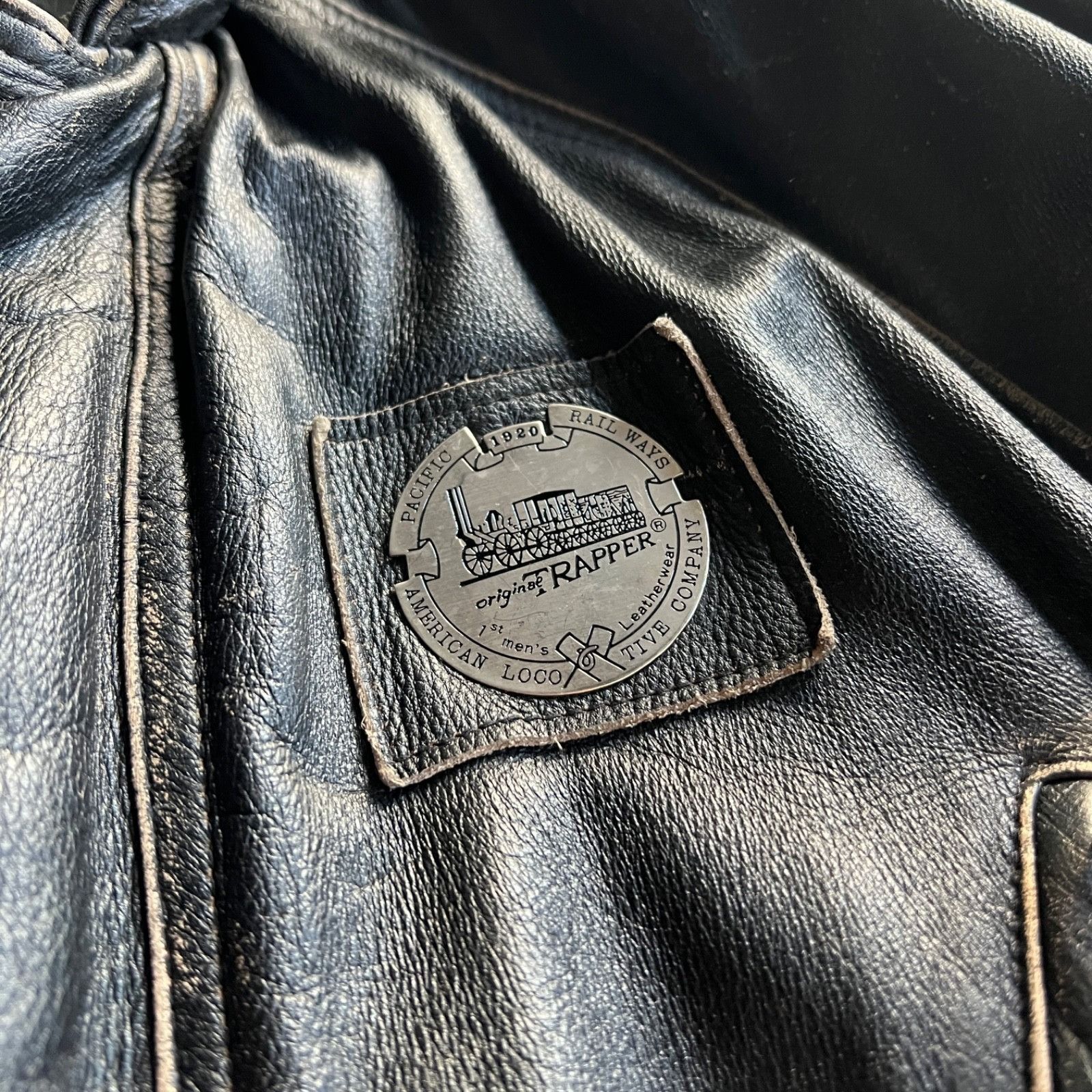 Leather Trapper Leather Vintage Jacket Biker Moto Heavyweight 9774AC Size US M / EU 48-50 / 2 - 9 Thumbnail