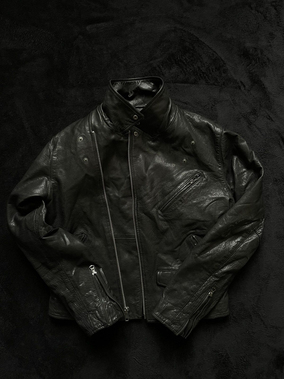 Vintage 00s Levi‘s Leather Jacket Avant-garde Size S