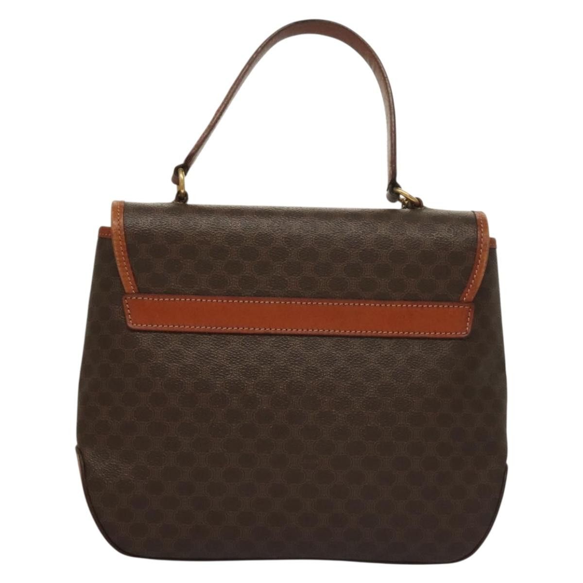 Celine CELINE Macadam Canvas Hand Bag Pvc Leather Brown Gold Size ONE SIZE - 3 Thumbnail