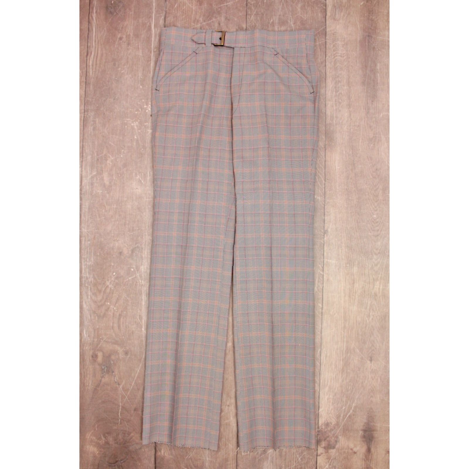 Vintage VINTAGE Mens VTG NOS 70s Blue Plaid Leisure Suit Sz 42 1970s Polyester Disco 2 PC Mens Size 44R - 7 Thumbnail