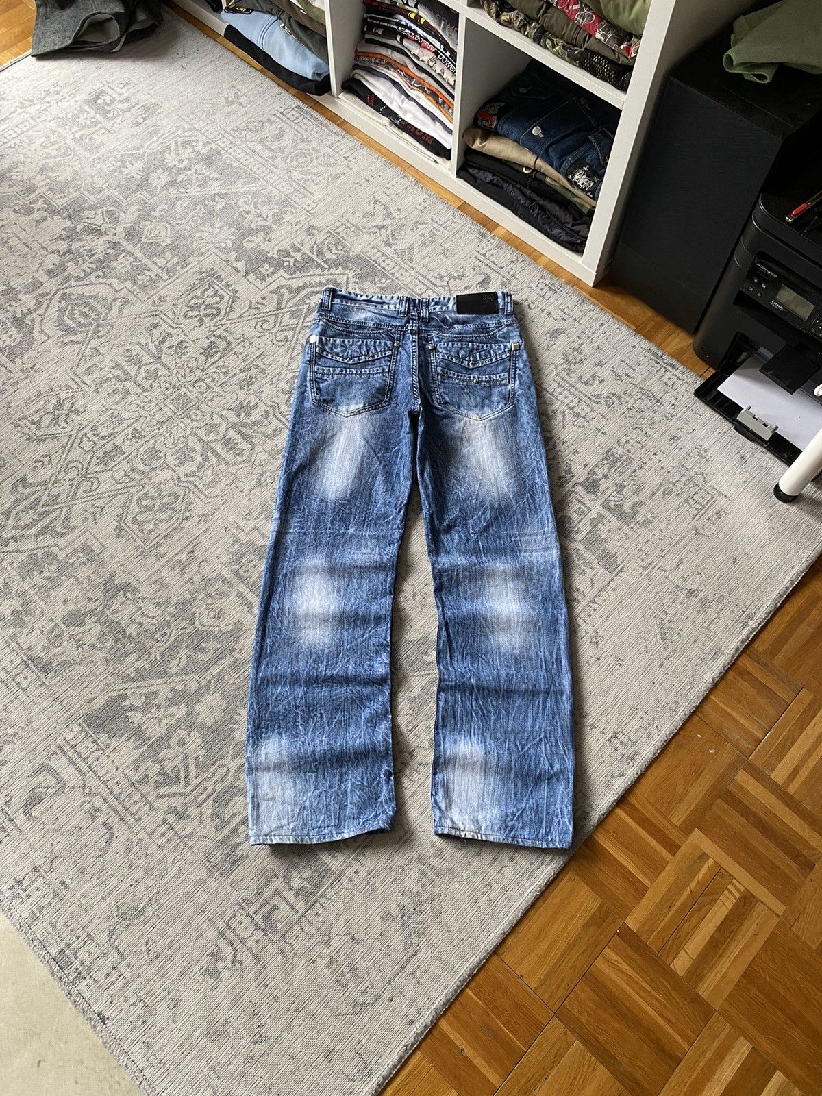 Vintage Wide Baggy Faded Washed Jeans Japanese Hype hysteric
