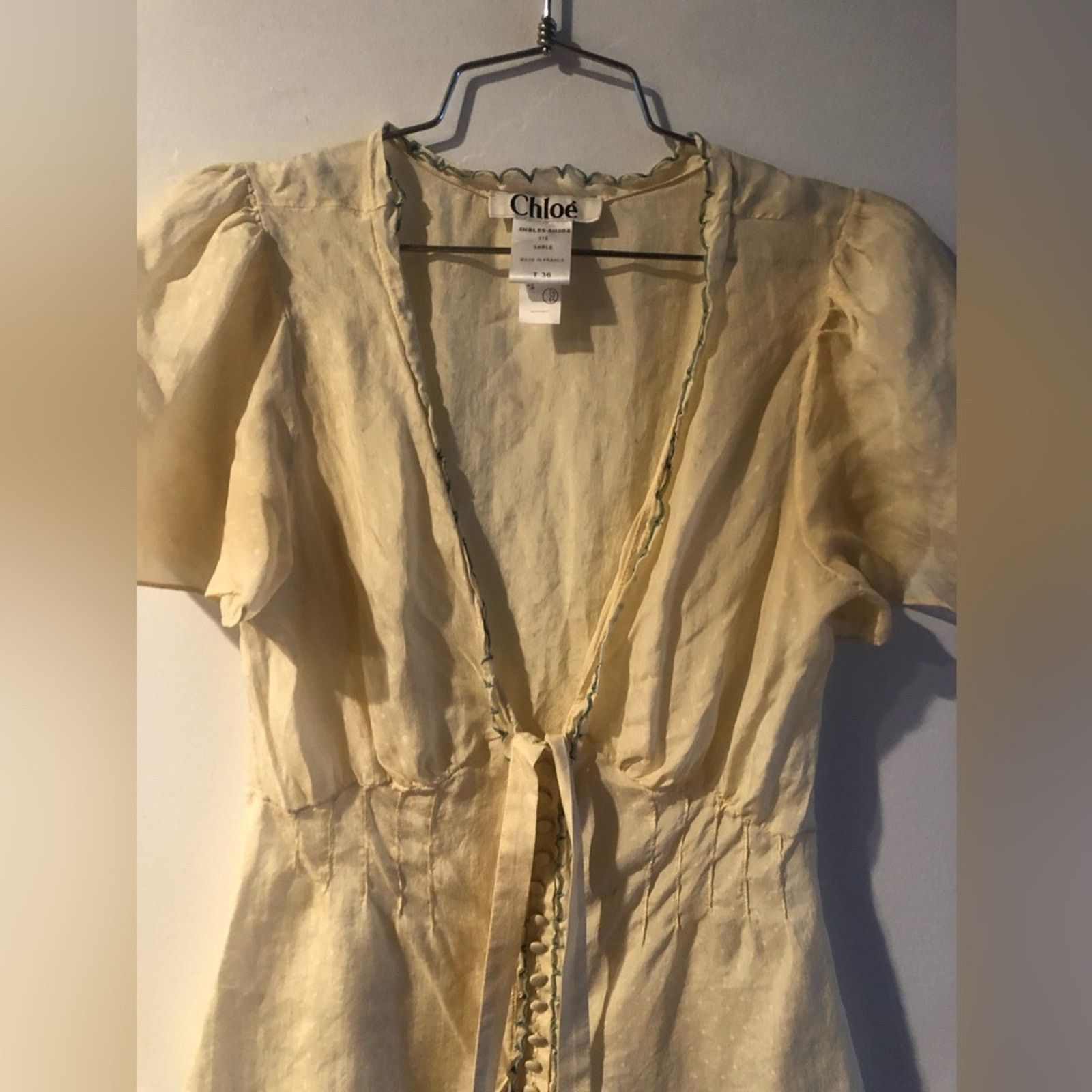 Chloe Vintage Chloe silk top low cut Buur toned with neck wrap Size S / US 4 / IT 40 - 11 Thumbnail