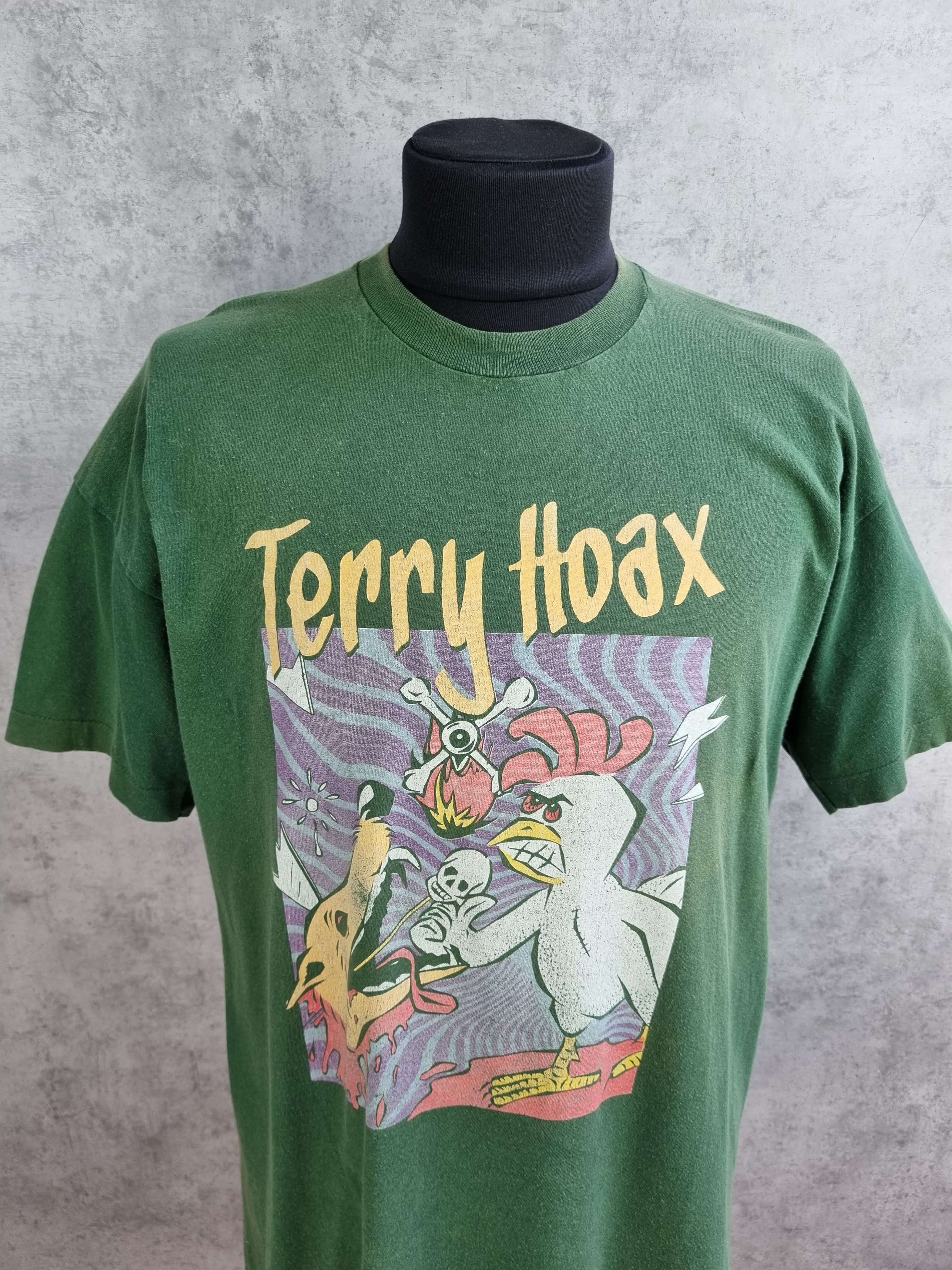 Band Tees × Vintage Very rare Terry Hoax Tee shirt Single Stitch Size US L / EU 52-54 / 3 - 2 Thumbnail