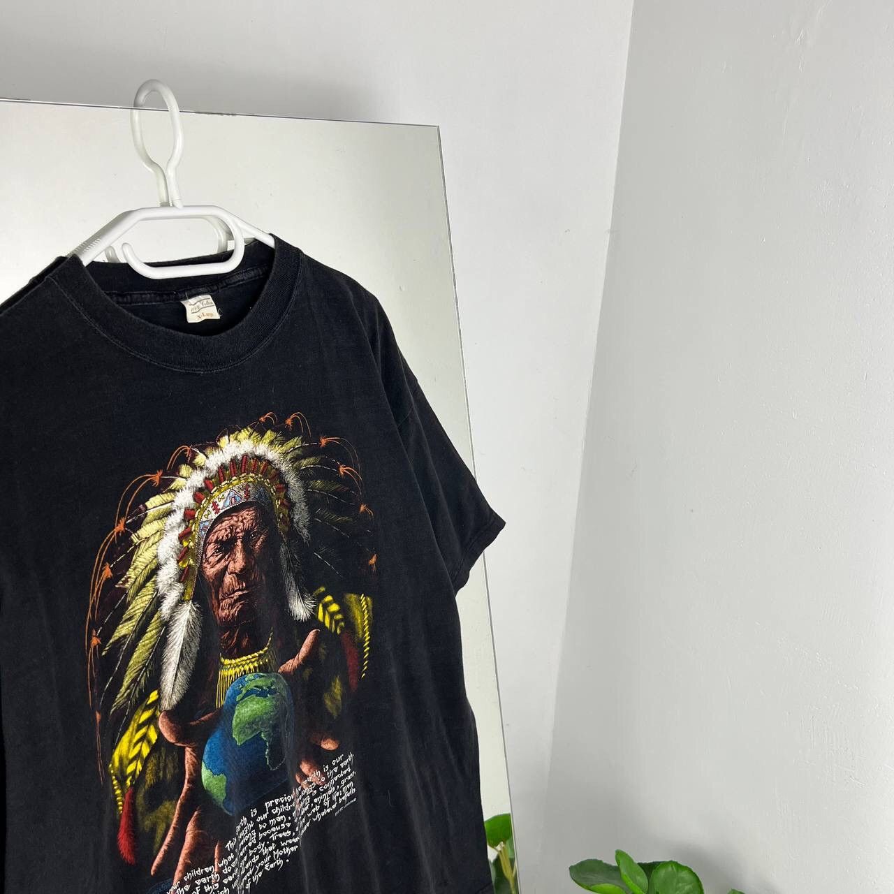 Vintage Very Rare Vintage Aztec Face Indian Tee 90s Size US XL / EU 56 / 4 - 2 Thumbnail
