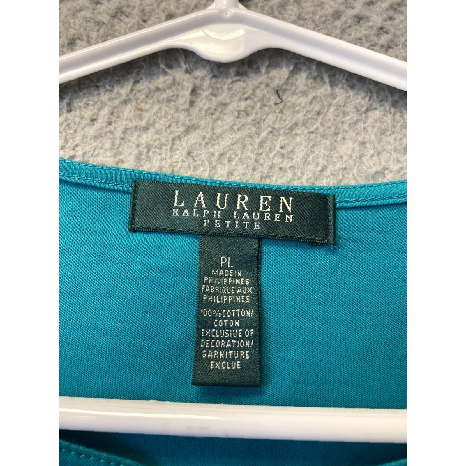 Ralph Lauren Ralph Lauren Women's Shirt Aqua LP 3/4 Sleeve V-Neck Pullover Solid Casual Size L / US 10 / IT 46 - 5 Thumbnail