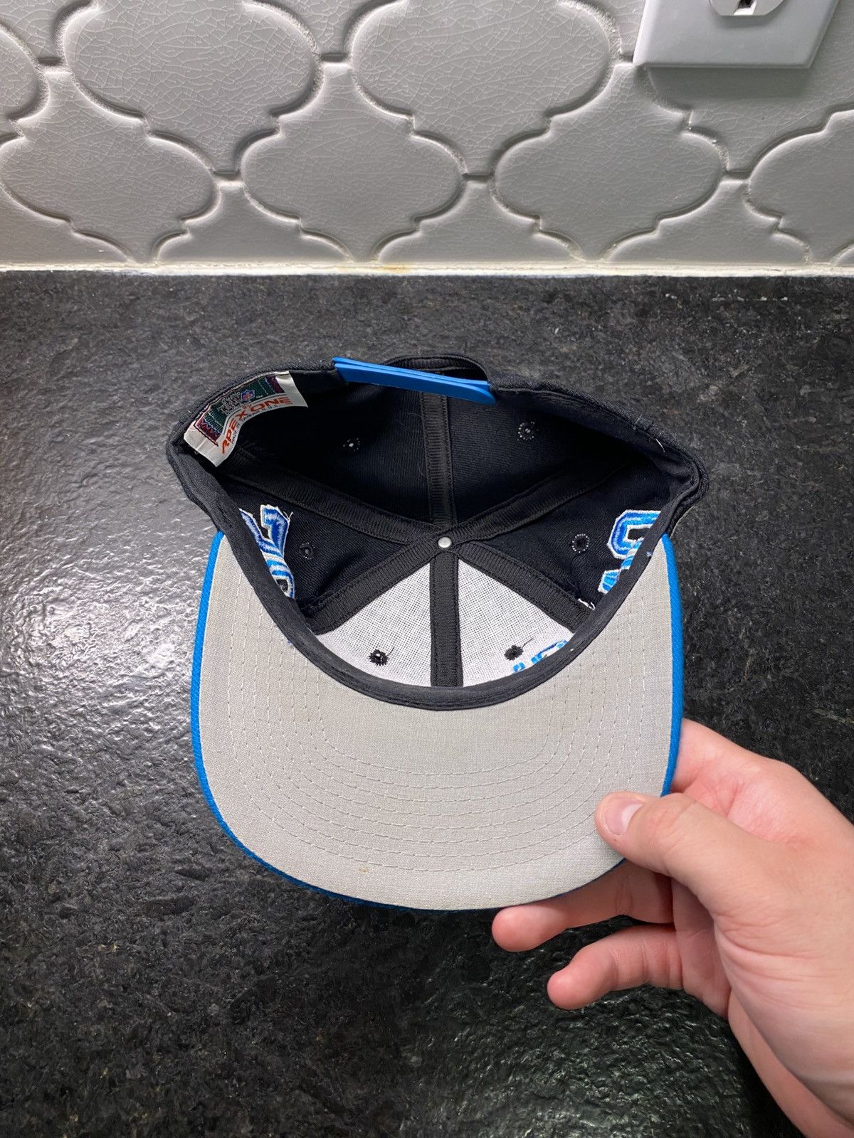 Apex One Vintage 90s Apex One Carolina Panthers big log snapback Size ONE SIZE - 3 Thumbnail