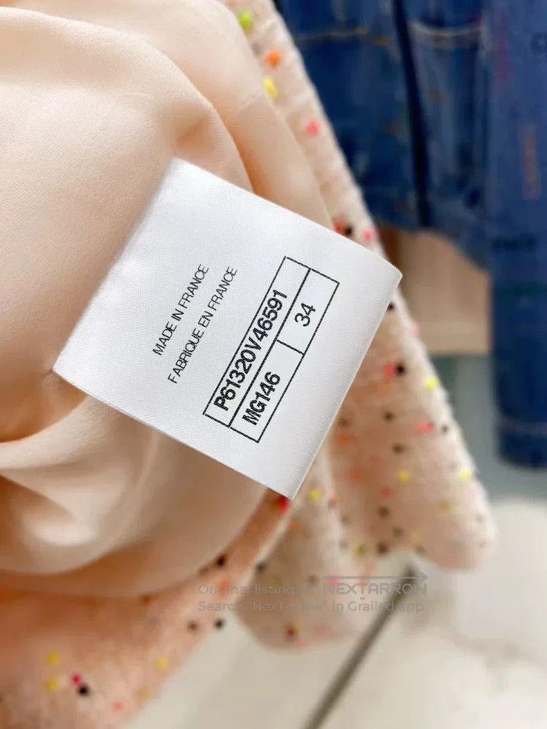 Chanel Chanel 19ss Pink Glass Button Silhouette Jacket. Size US XS / EU 42 / 0 - 7 Thumbnail