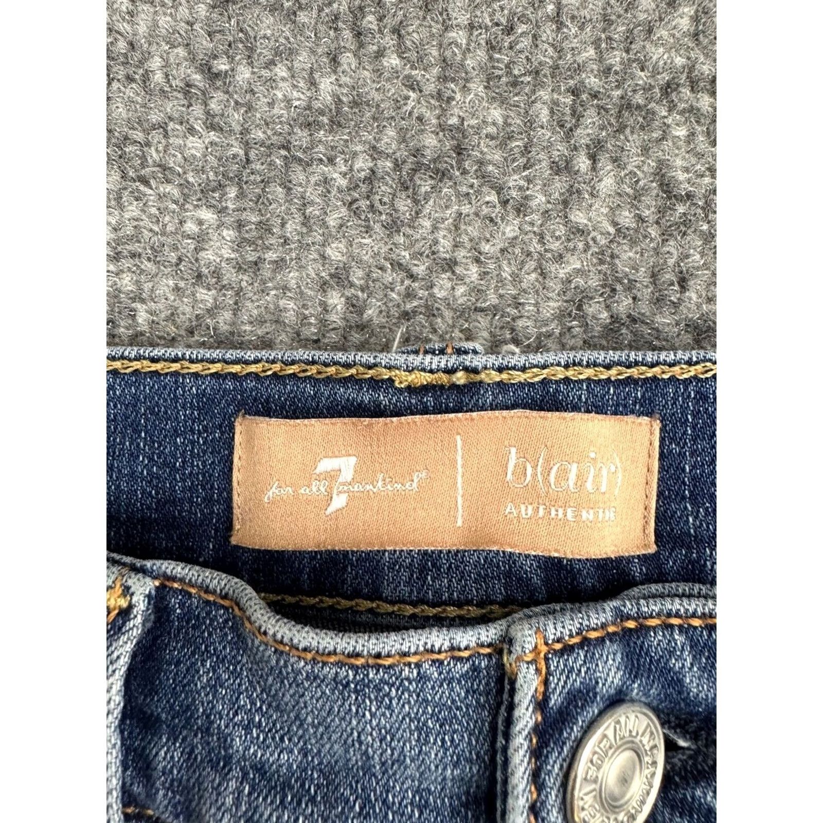 7 For All Mankind 7 For All Mankind Aubrey Jeans Women's 26 Light Blue Blair Authentic Tapered Jeans Size 26" / US 2 / IT 38 - 2 Thumbnail