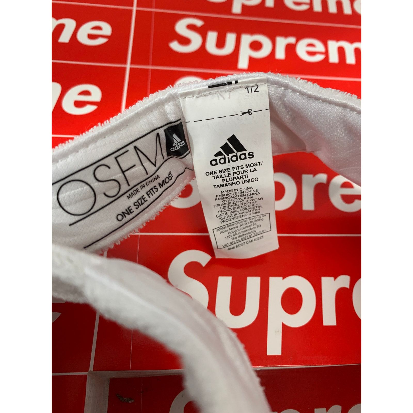 Adidas Adidas X Palace Skateboarders White On Court Visor NEW Size ONE SIZE - 2 Thumbnail