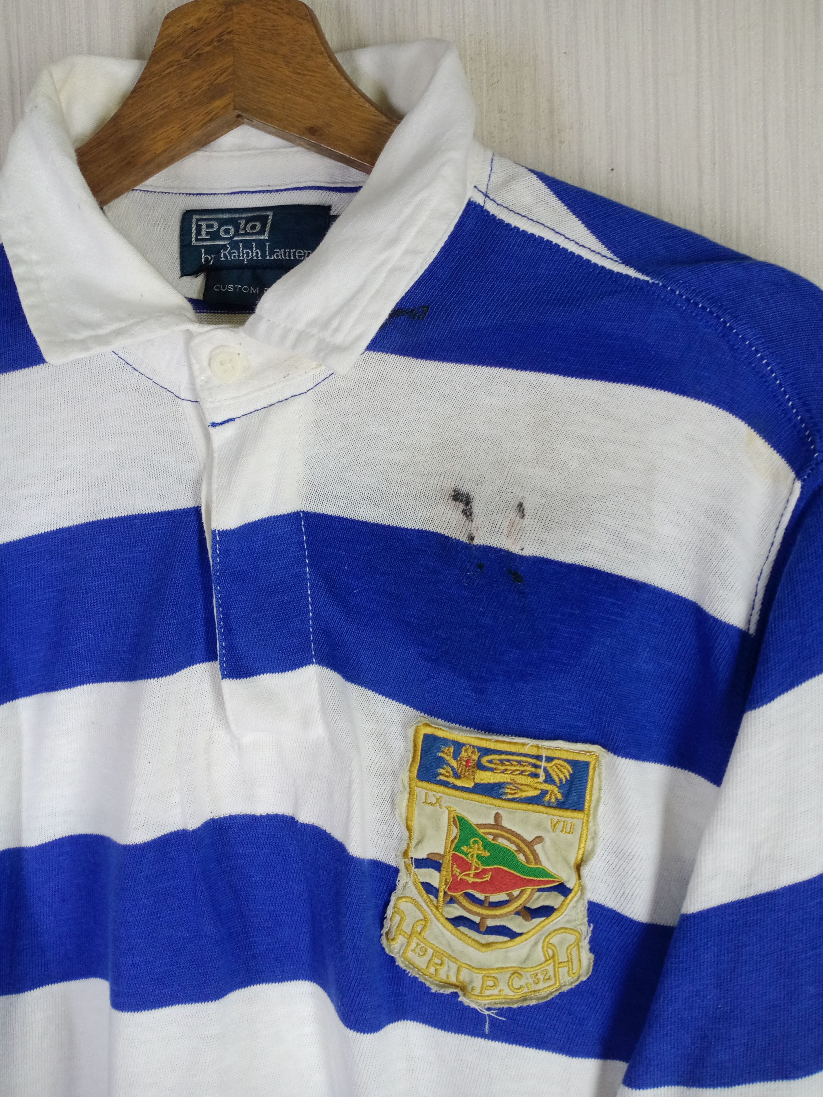 Polo Ralph Lauren Rare Vintage Polo Ralph Lauren Striped Long Sleeve Polo Size US M / EU 48-50 / 2 - 7 Thumbnail