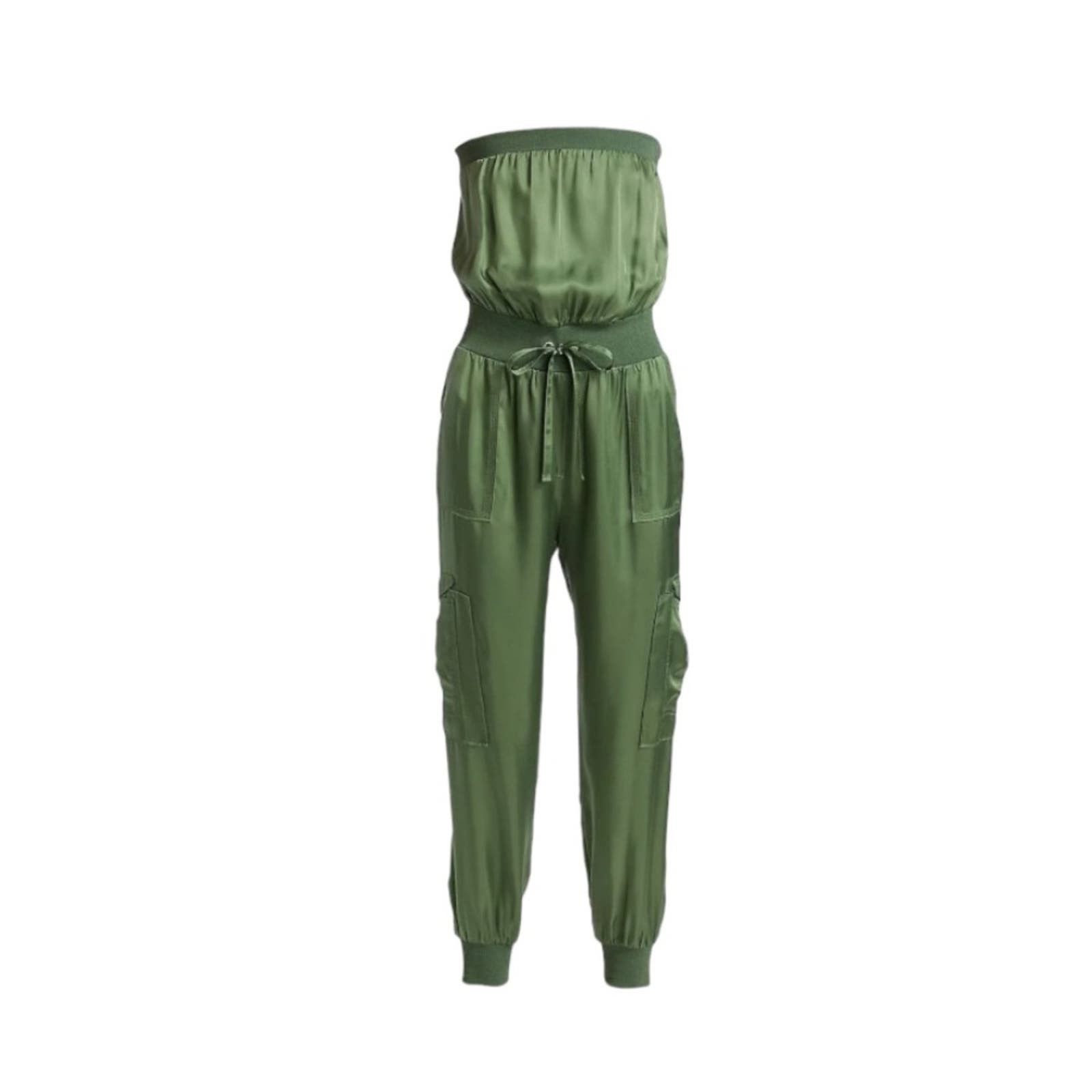 image of Cinq A Sept Patrice Jumpsuit Strapless In Green I Size Xl, Women's