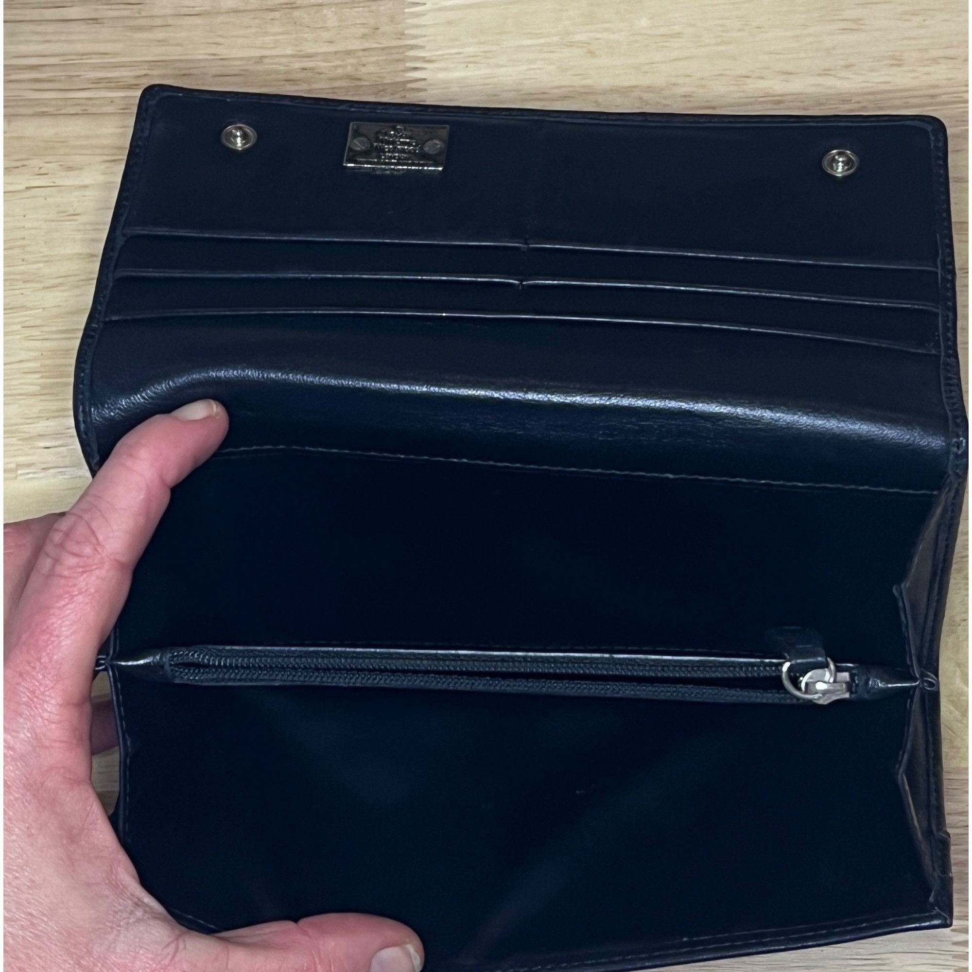 Vivienne Westwood Vivienne Westwood Black Embossed Leather Wallet With Orb Log Size ONE SIZE - 6 Thumbnail