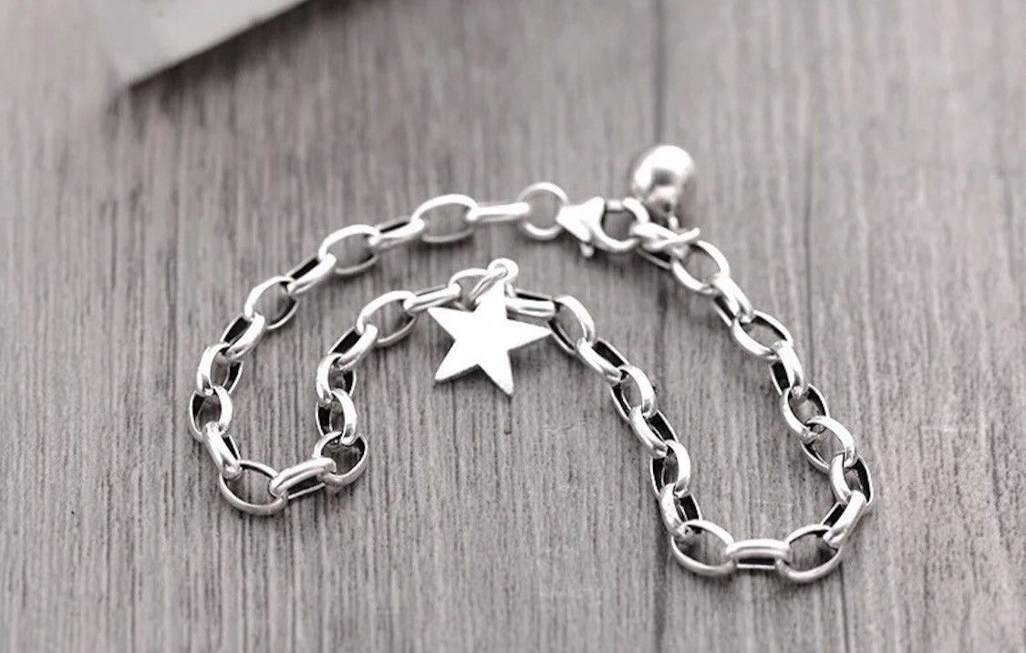 Jewelry Stainless Steel Star Chain Bracelet Size ONE SIZE - 2 Thumbnail