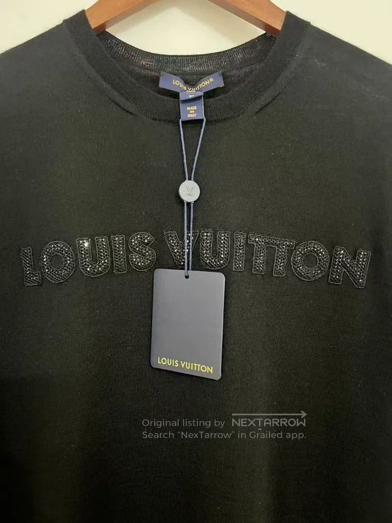 Louis Vuitton Louis Vuitton 25SS latest black embroidered monogram logo Size XL / US 12-14 / IT 48-50 - 2 Thumbnail