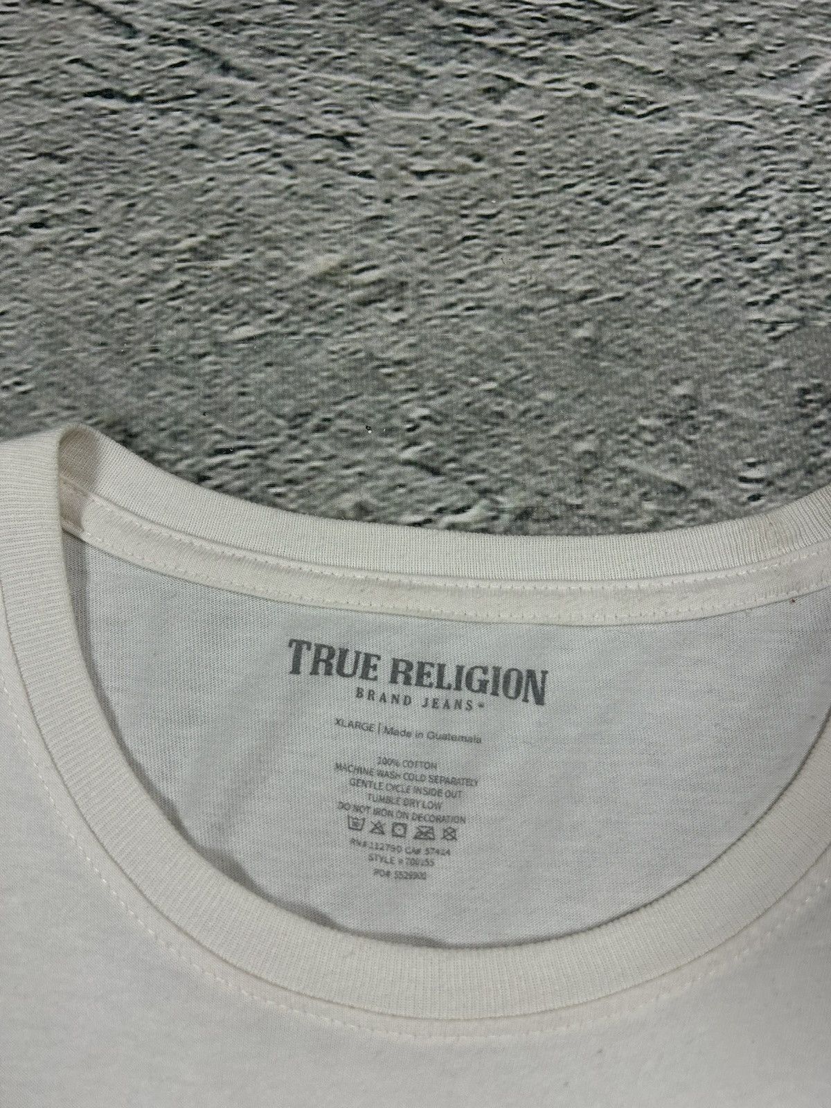 True Religion True Religion longsleeve big logo white blue horseshoe Size US XL / EU 56 / 4 - 3 Thumbnail