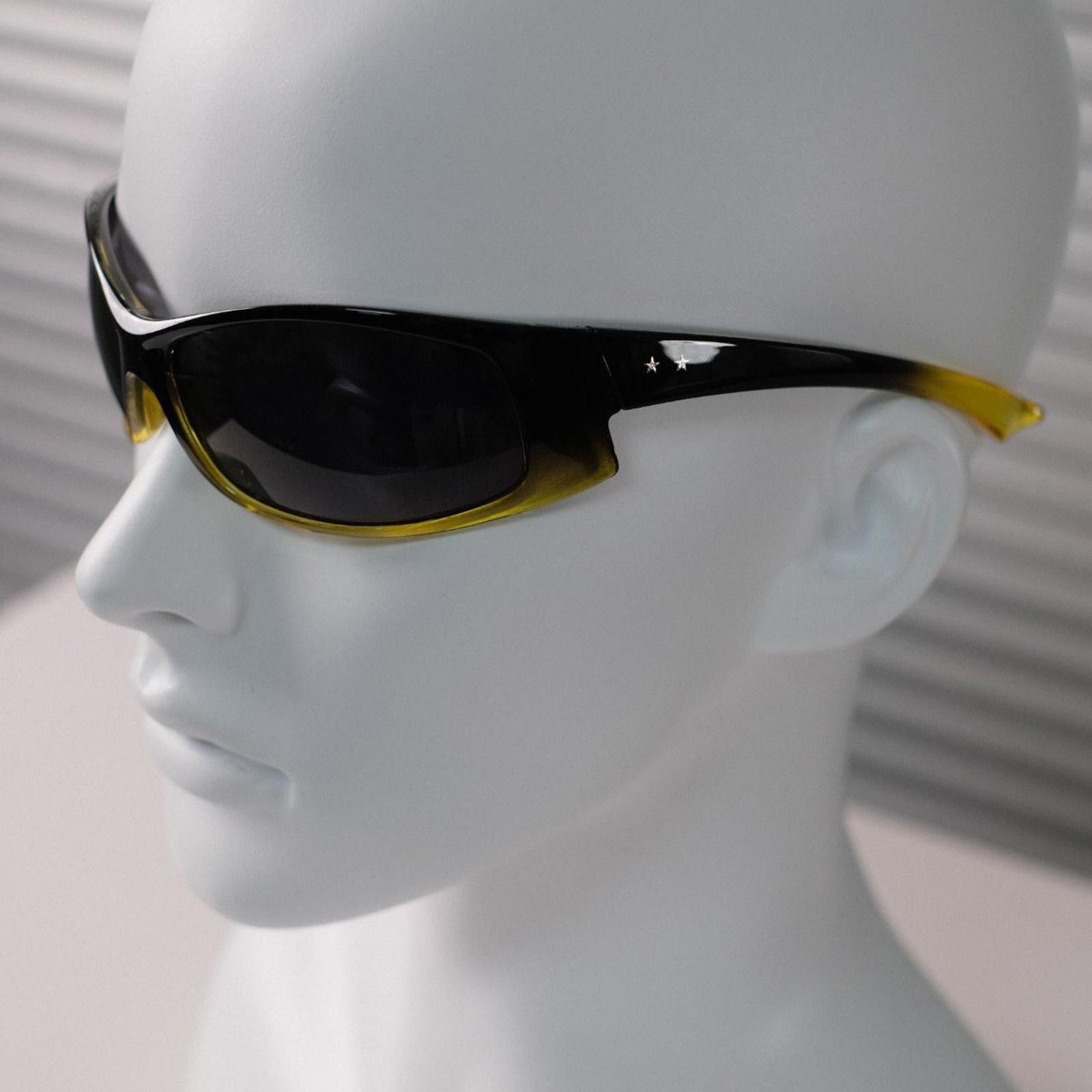 Japanese Brand Y2k Avant Garde Futuristic Cat Eye Black Sunglasses Unisex Size ONE SIZE - 4 Thumbnail