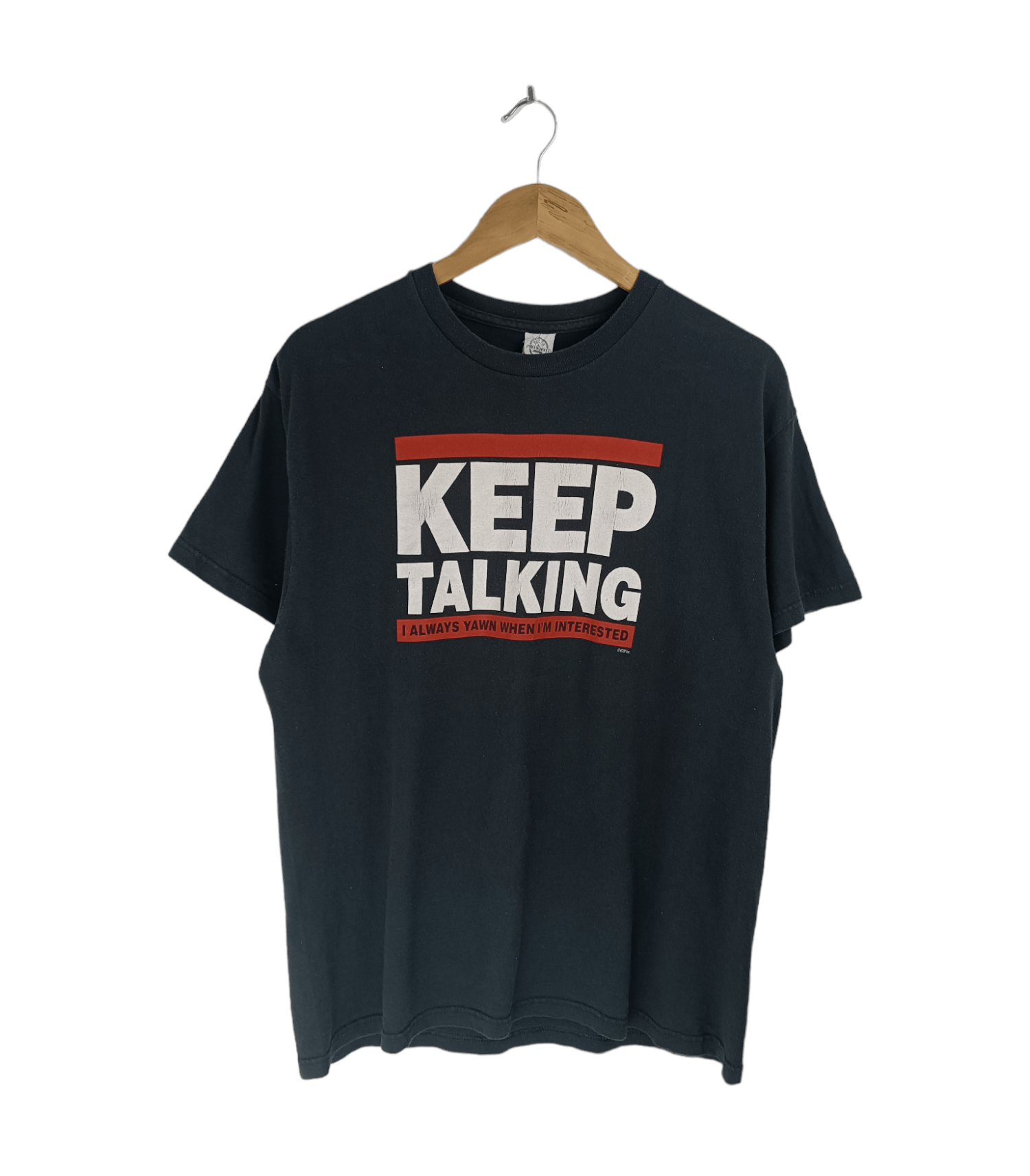 Vintage VINTAGE Y2K KEEP TALKING STATEMENTS HUMOR ADULT FUNNY TEE Size US L / EU 52-54 / 3 - 1 Thumbnail