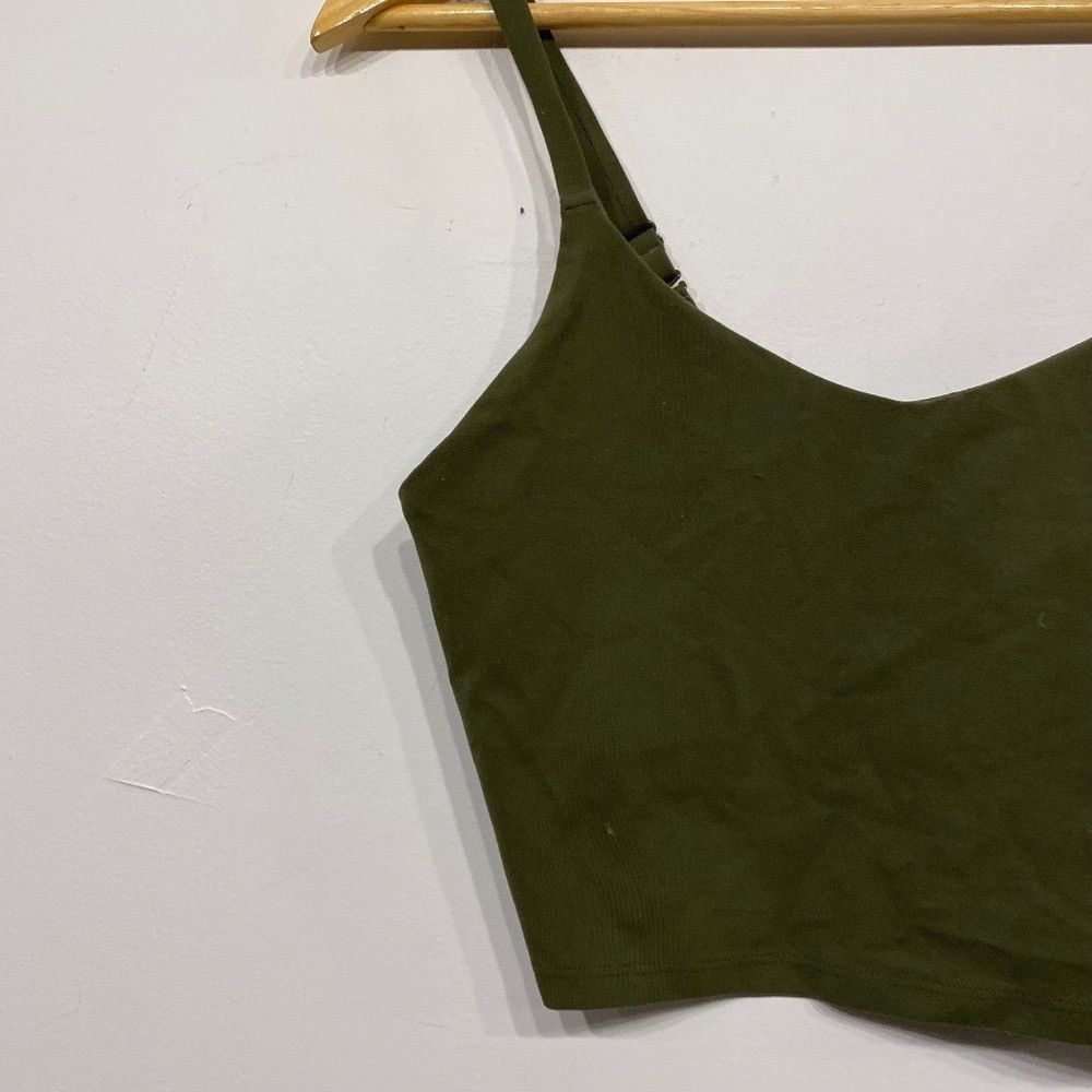 Athleta Athleta Green V-Neck Cropped Workout Tank Top Size Small Size S / US 4 / IT 40 - 2 Thumbnail