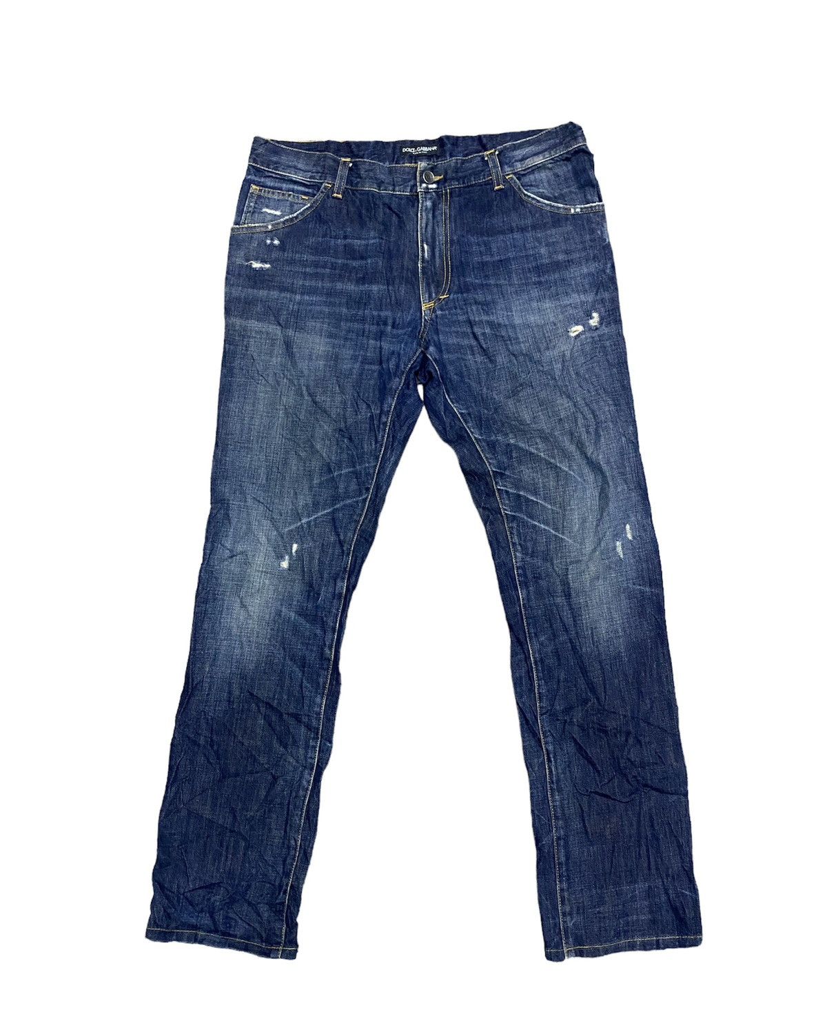 Vintage dolce&gabbana denim distressed pant