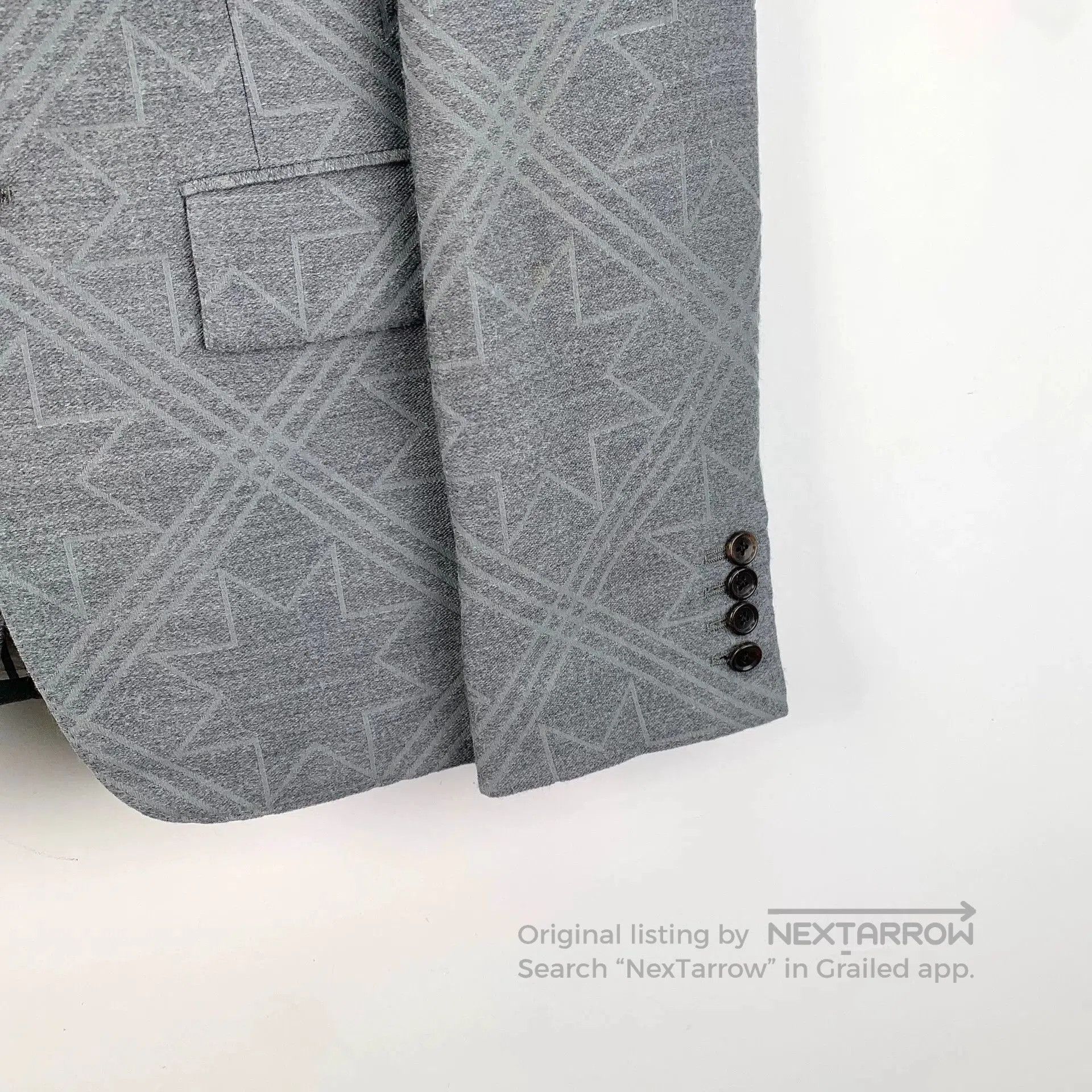 Thom Browne Gray Wool Single-Breasted Blazer. Size US XXS / EU 40 - 4 Thumbnail