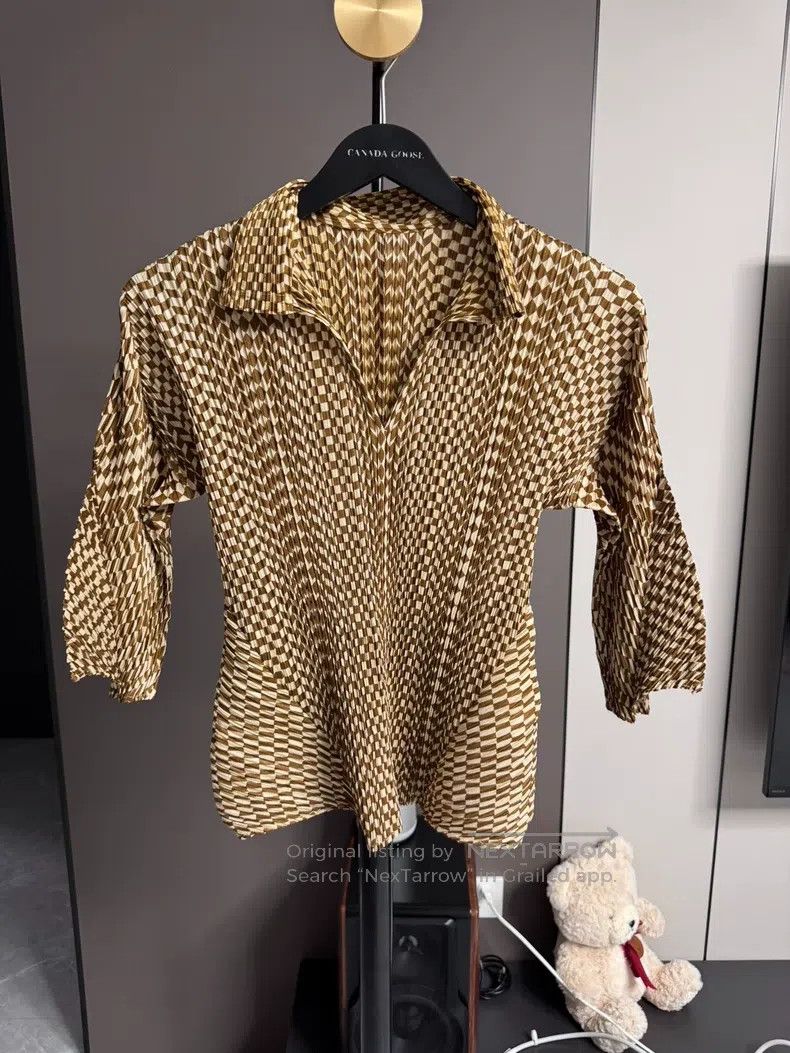 Issey Miyake Issey Miyake Vintage Mosaic Patterned Ginger Yellow Asymme Size XL / US 12-14 / IT 48-50 - 1 Thumbnail