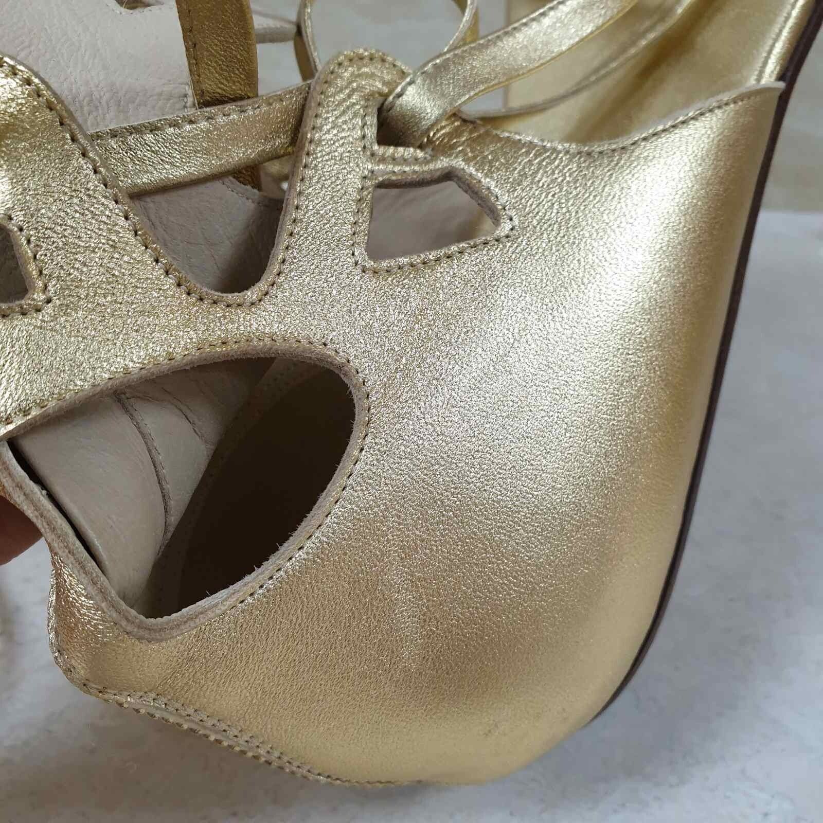 Chanel Chanel Gold Gladiator Sandals Sz.38 Size US 7 / IT 37 - 12 Thumbnail