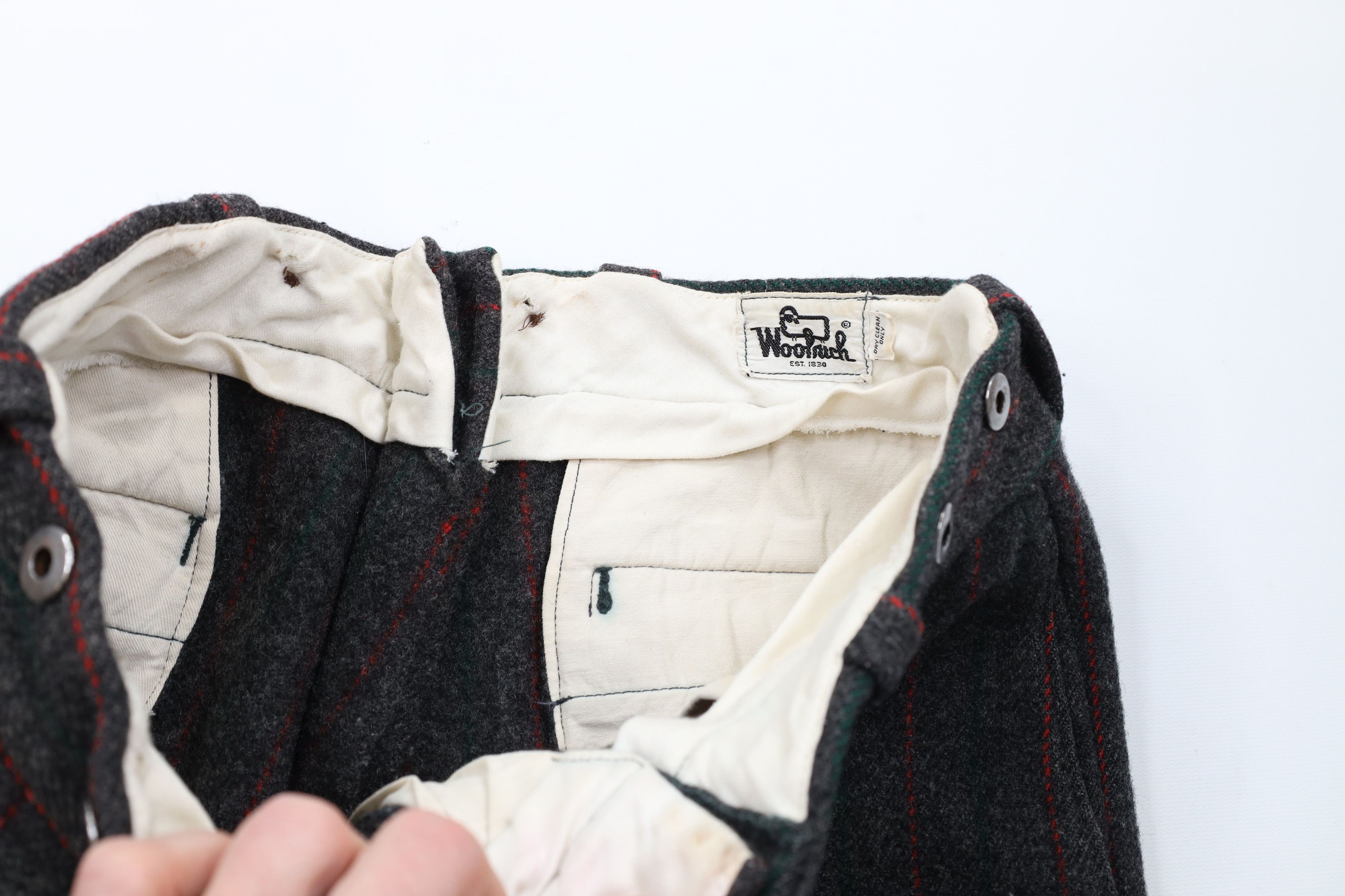 Woolrich Woolen Mills Vintage 70s Woolrich Heavy Wool Striped Wide Leg Pants USA Size US 34 / EU 50 - 9 Thumbnail