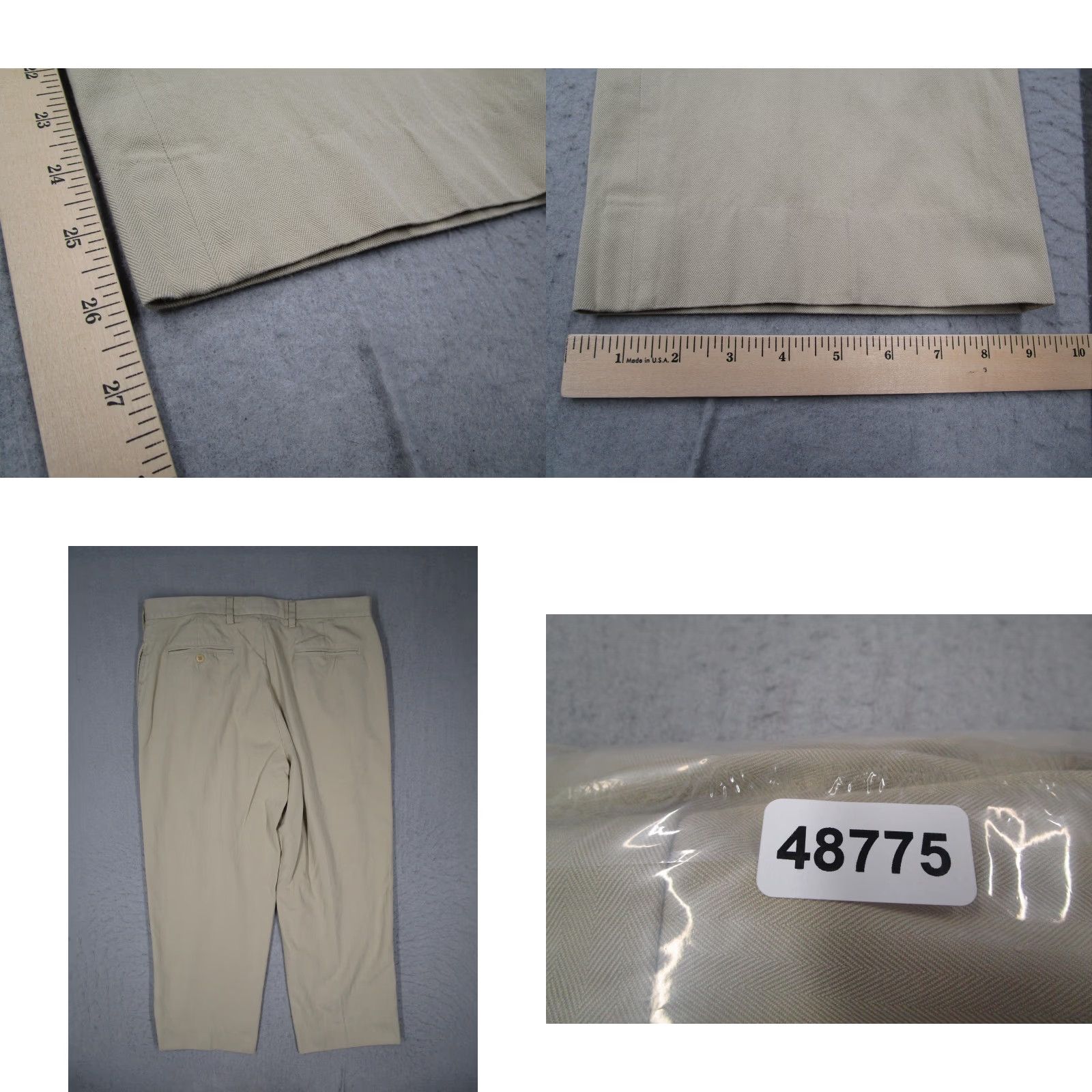 Nat Nast VINTAGE Nat Nast Chino Pants Men 36 Beige Silk Cotton Blend Flat Front Solid Classic Mens 90s style Waist 33 Inseam 26 Zip Front 5-Pocket Retro Size US 36 / EU 52 - 8 Thumbnail