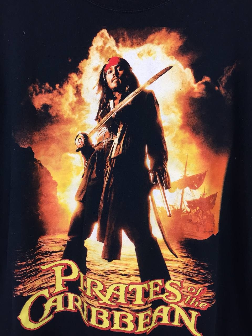 Vintage Pirates Of The Caribbean Johnny Deep Movie Tee Size US L / EU 52-54 / 3 - 3 Thumbnail
