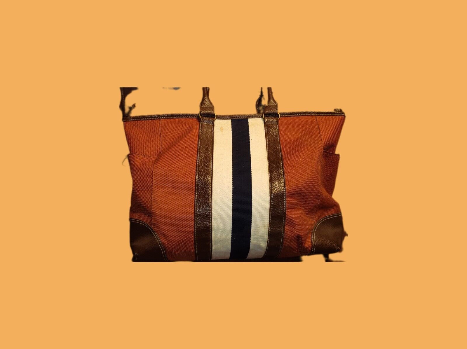 Tommy Hilfiger Tommy Hilfiger Bag Leather Trim Double Handle Tote Handbag Size ONE SIZE - 2 Thumbnail