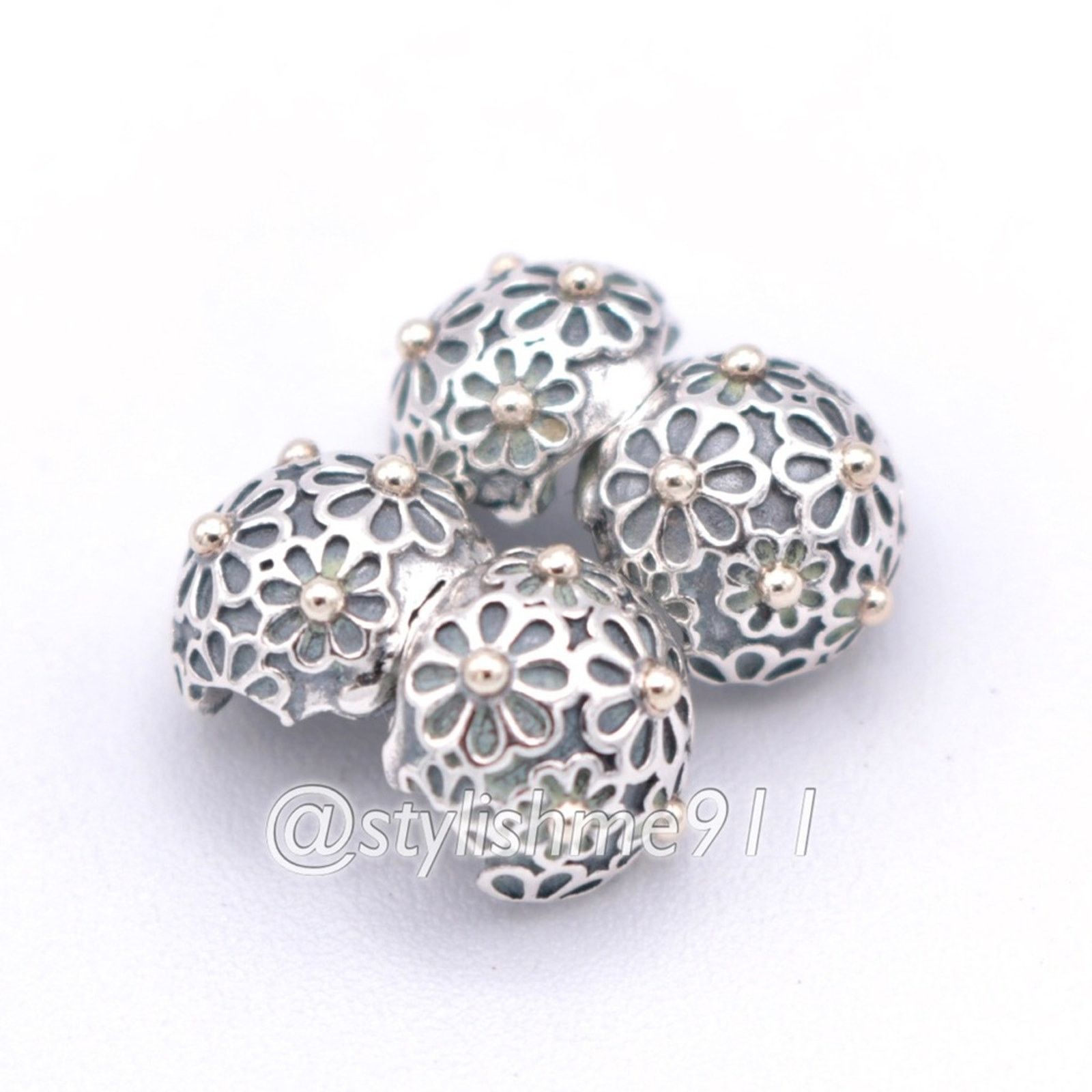 pandora Authentic PANDORA Lazy Daisy Clip with 14K Gold Size ONE SIZE - 2 Thumbnail